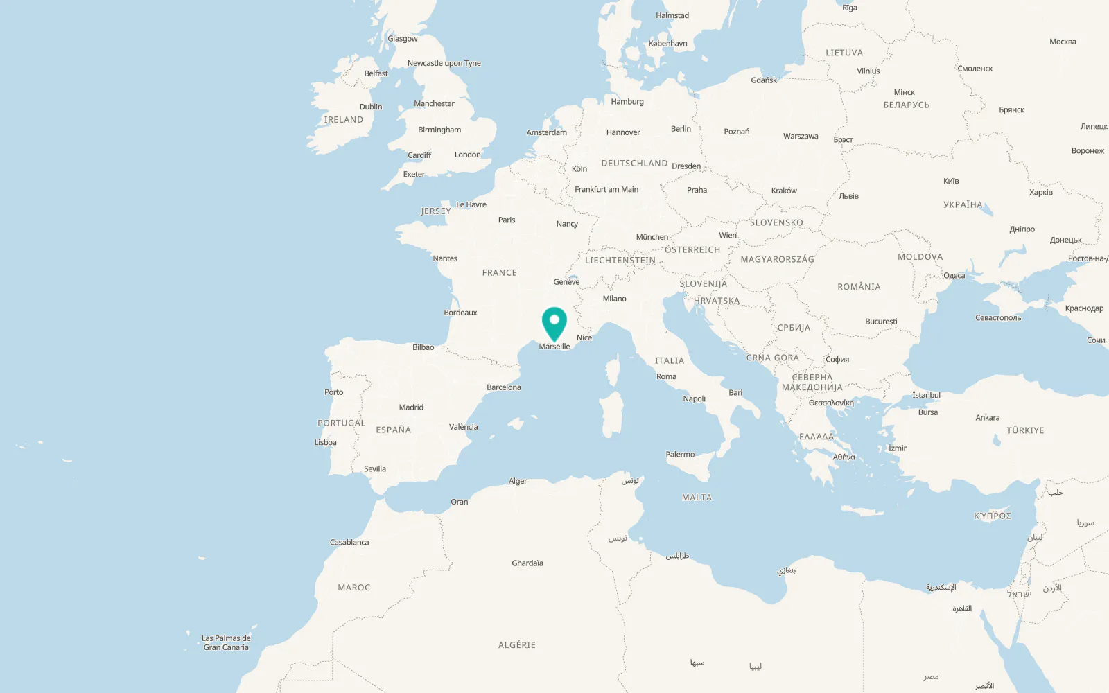Map of Marseille