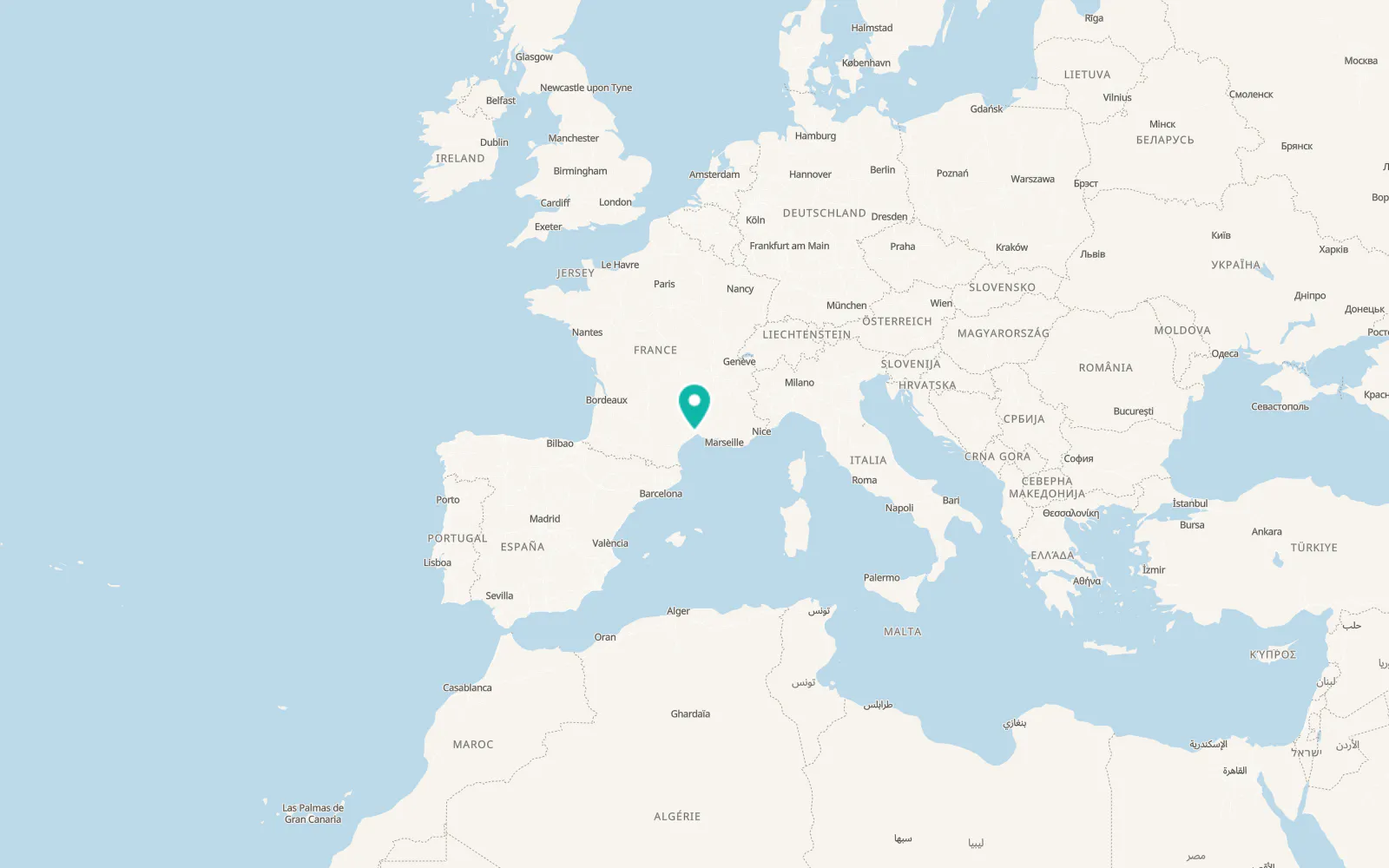Map of Montpellier