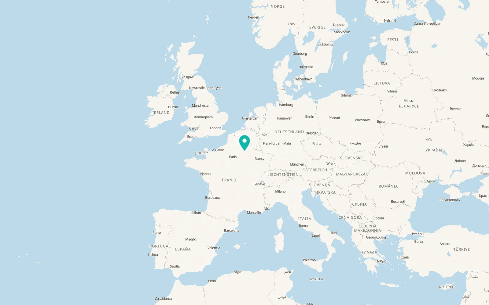 Map of Reims