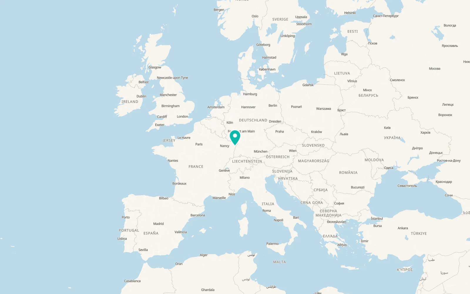 Map of Strasbourg
