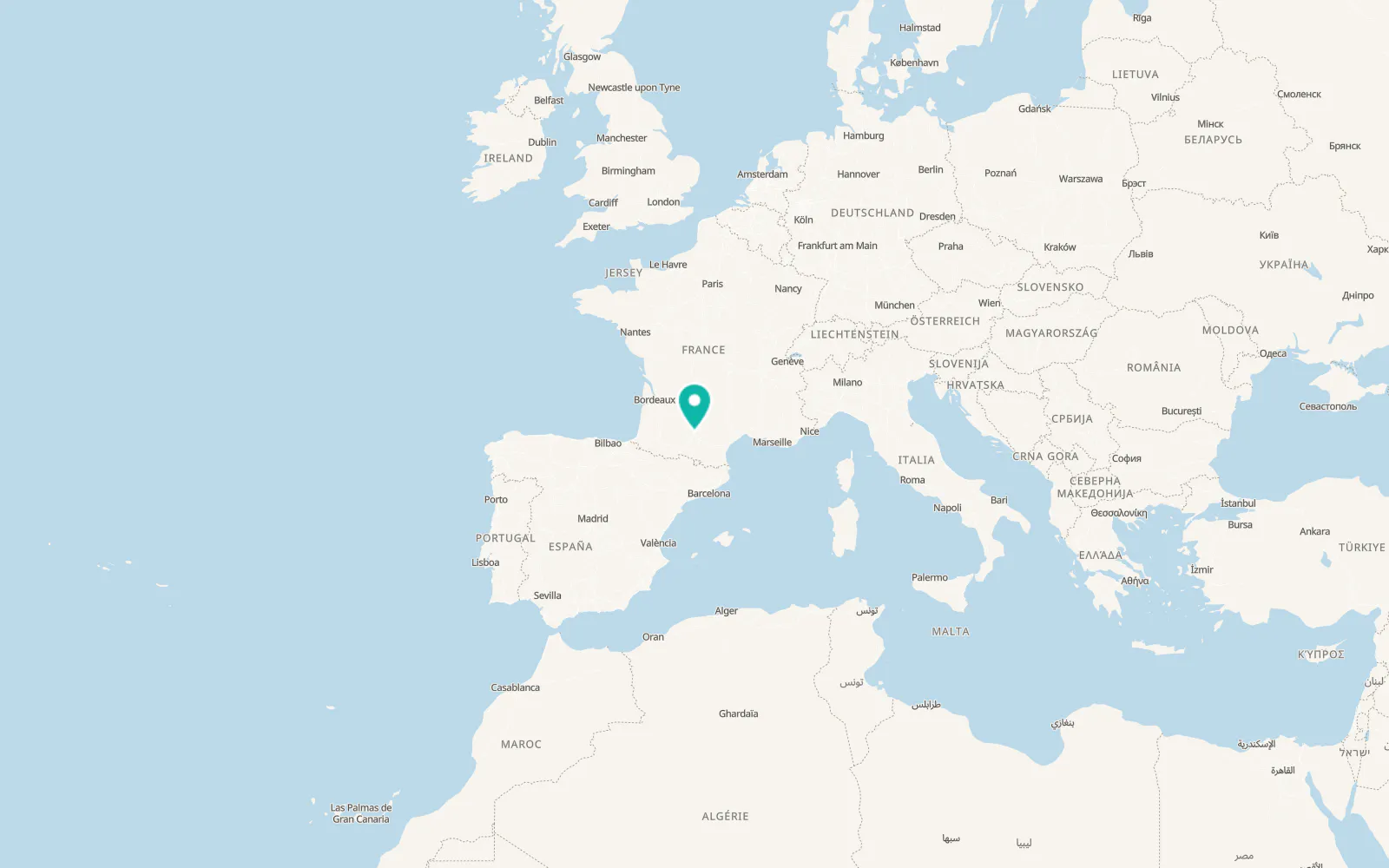 Map of Toulouse