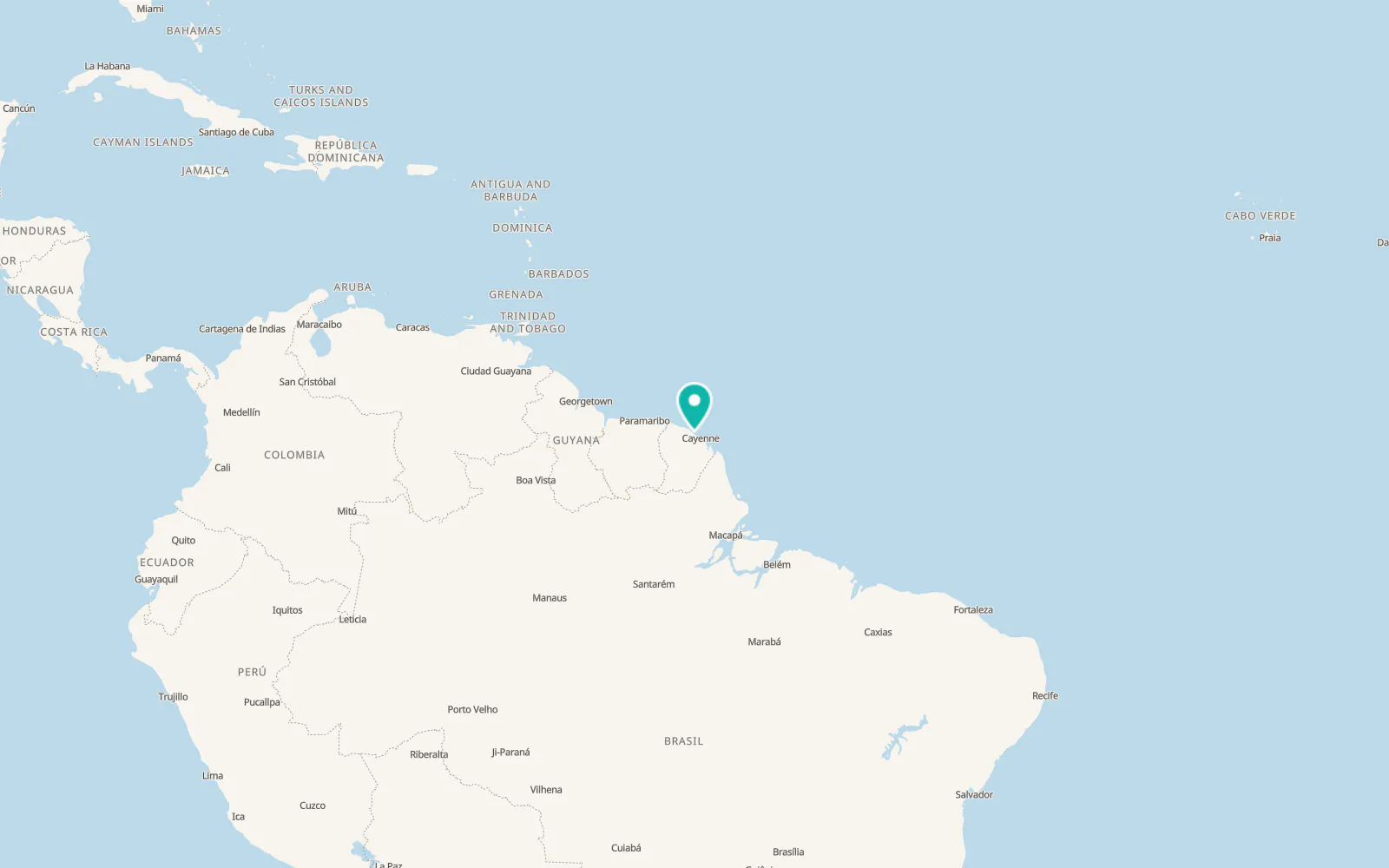 Map of Kourou