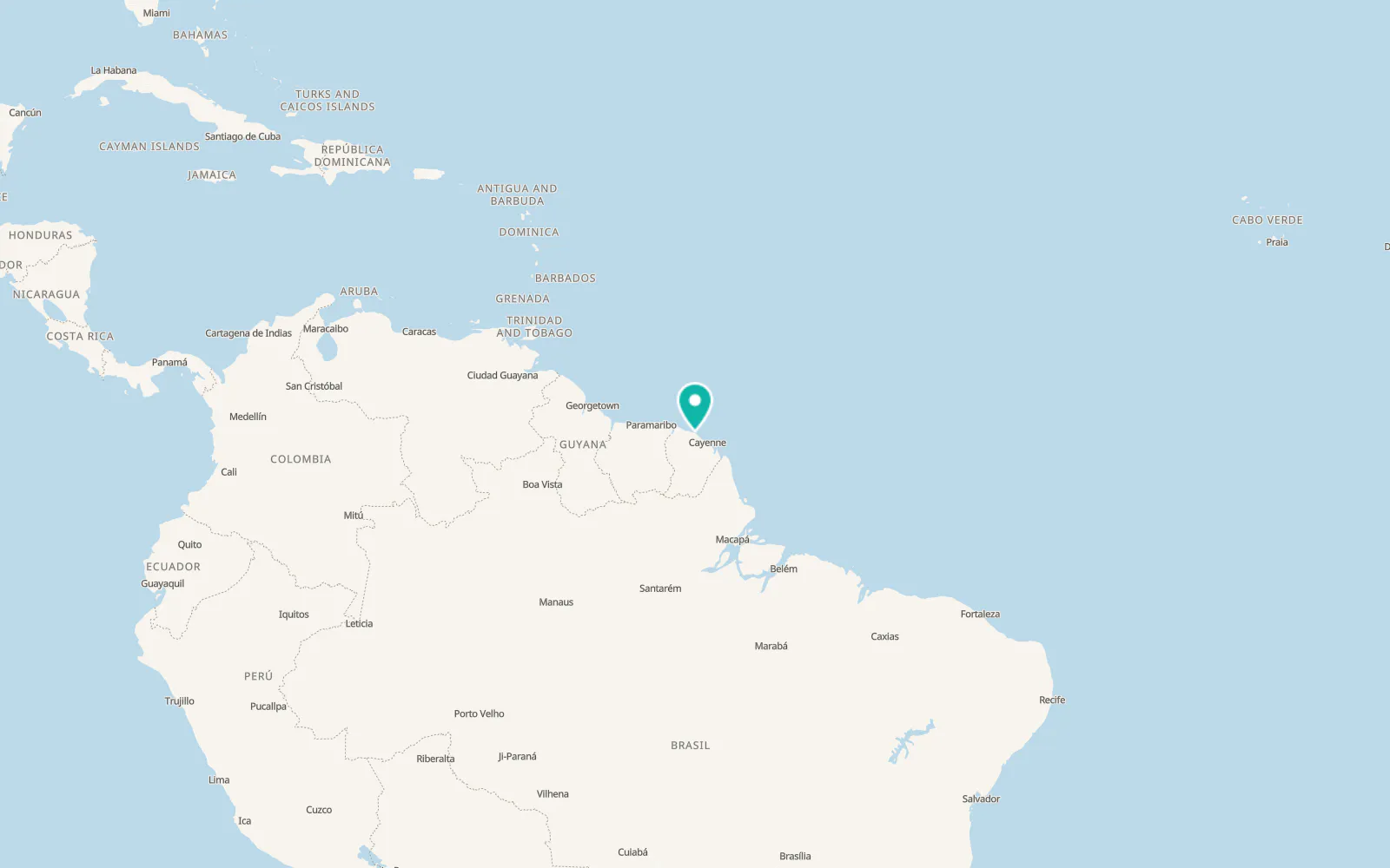 Map of Sinnamary