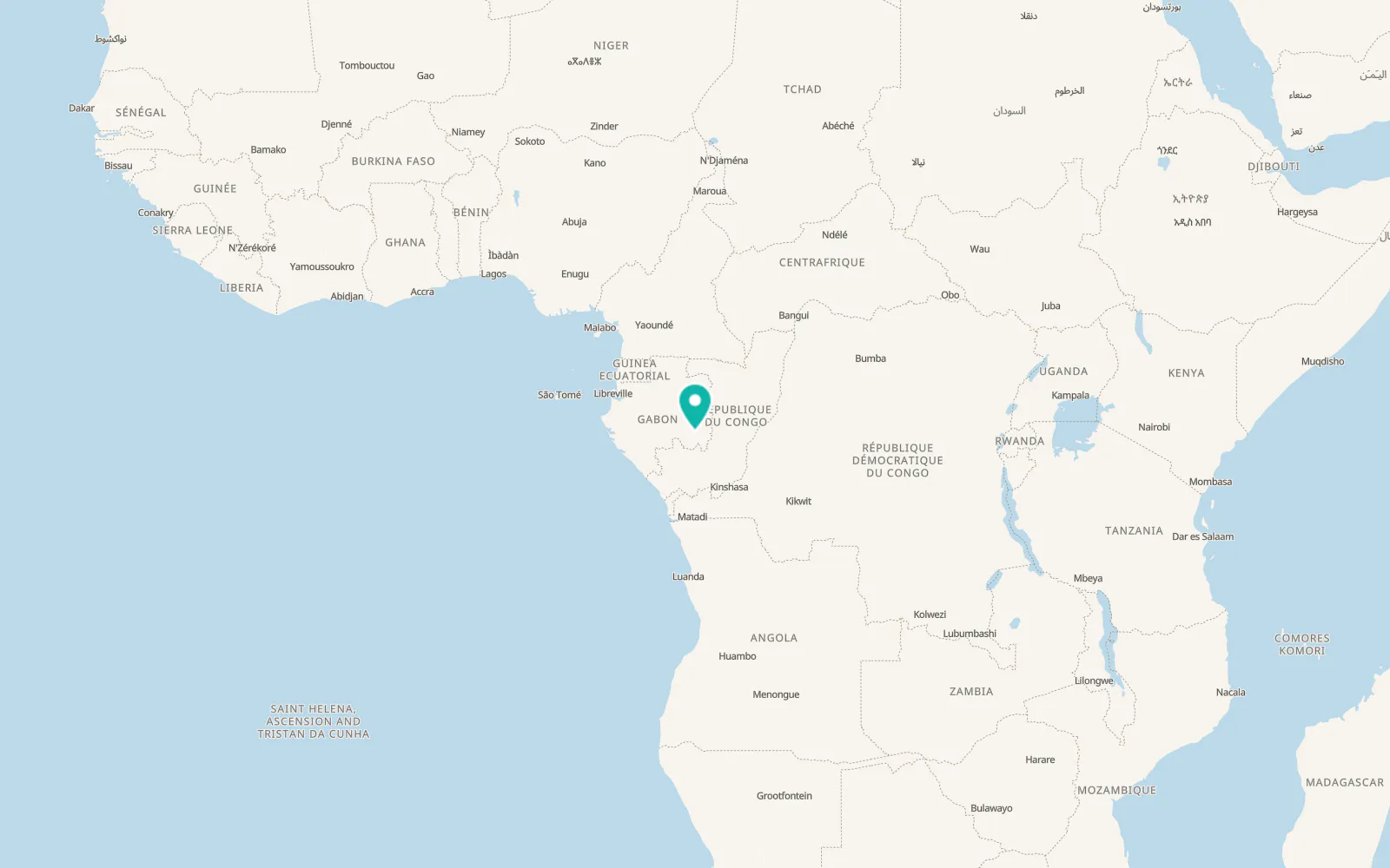 Map of Franceville