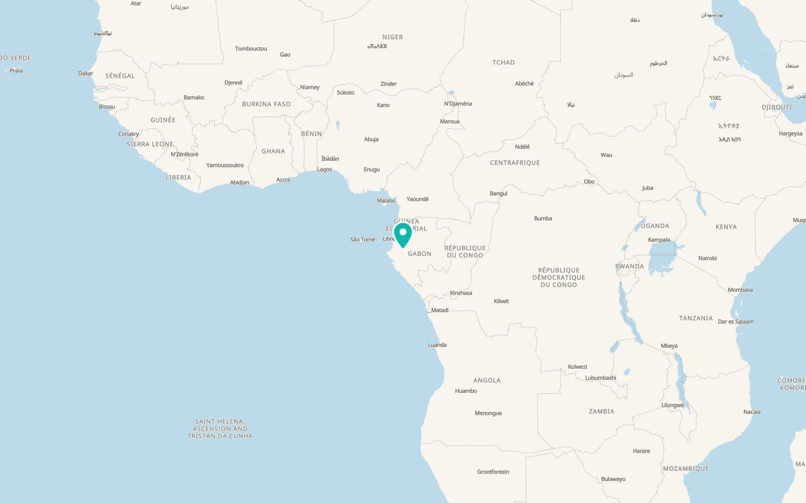 Map of Lambaréné