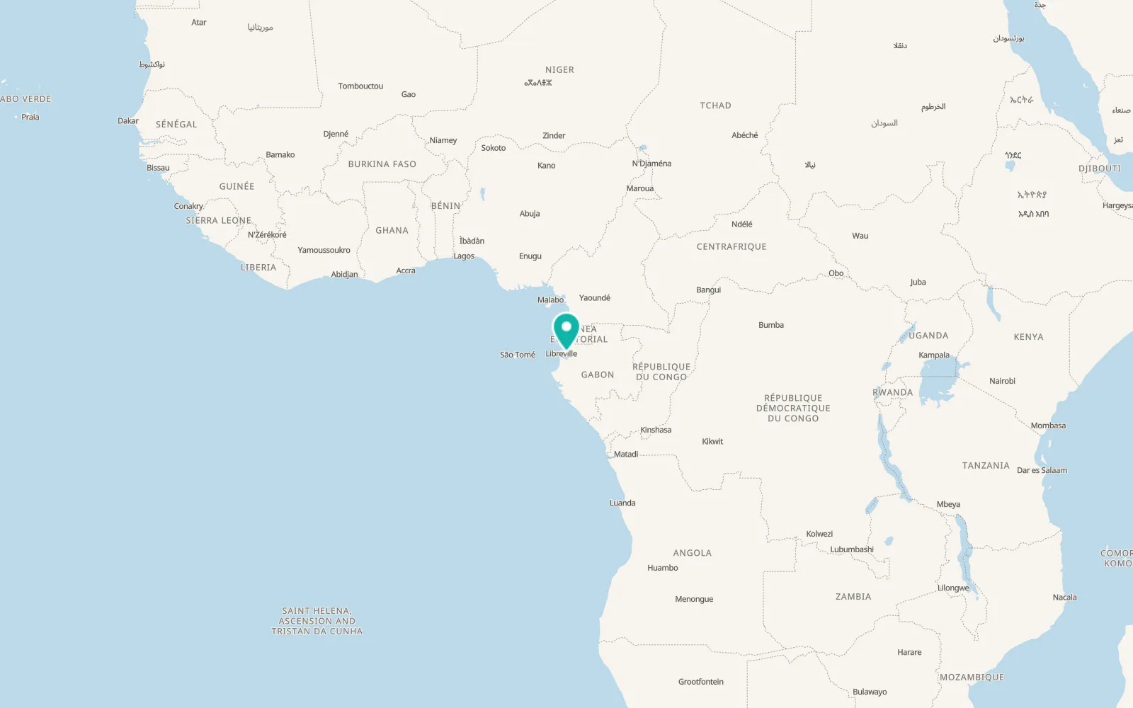 Map of Ntoum