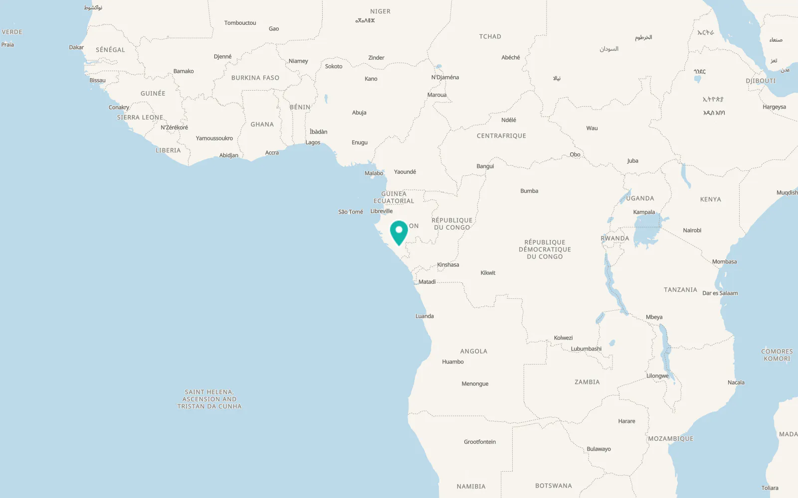 Map of Tchibanga