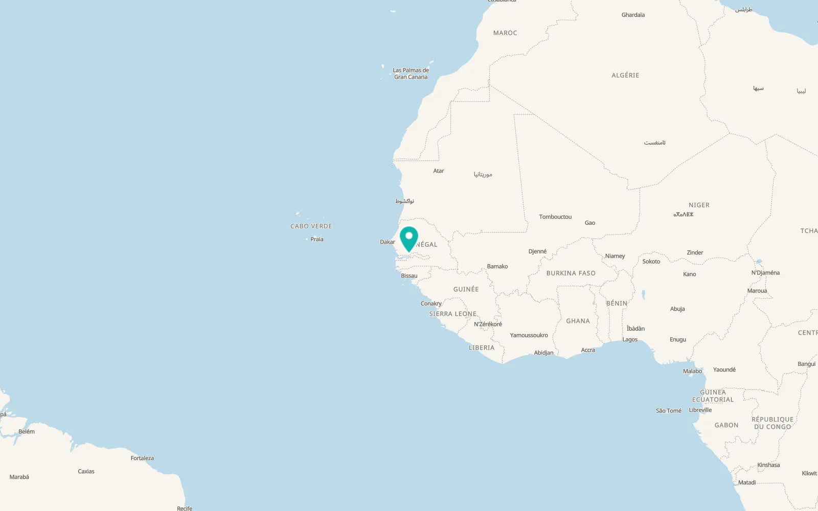 Map of Farafenni