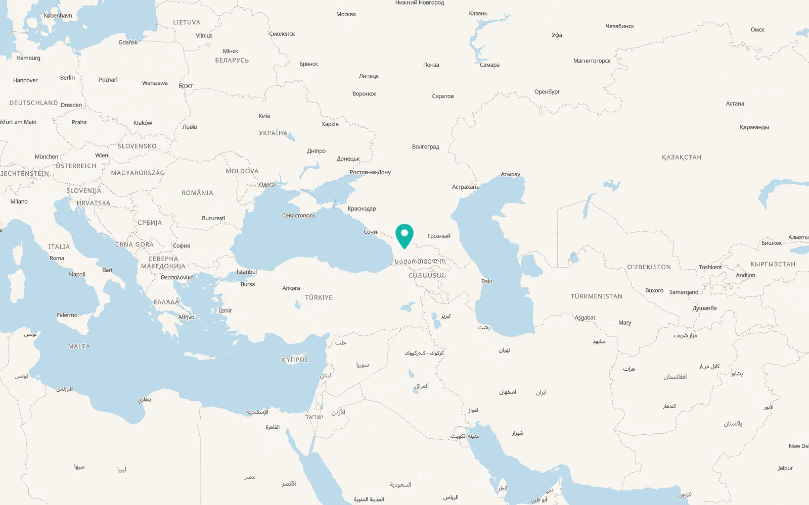 Map of Kutaisi