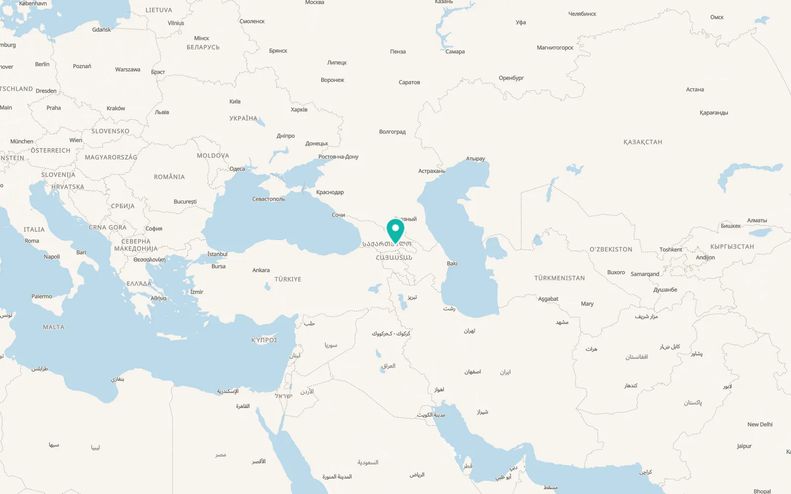 Map of Marneuli