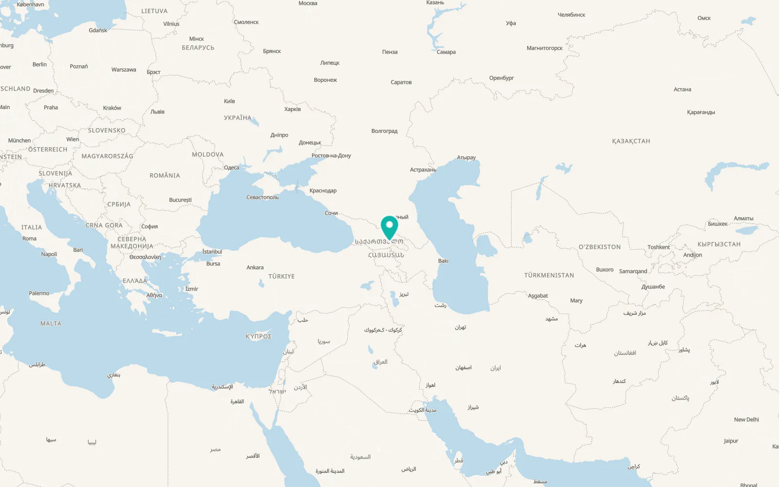 Map of Rustavi
