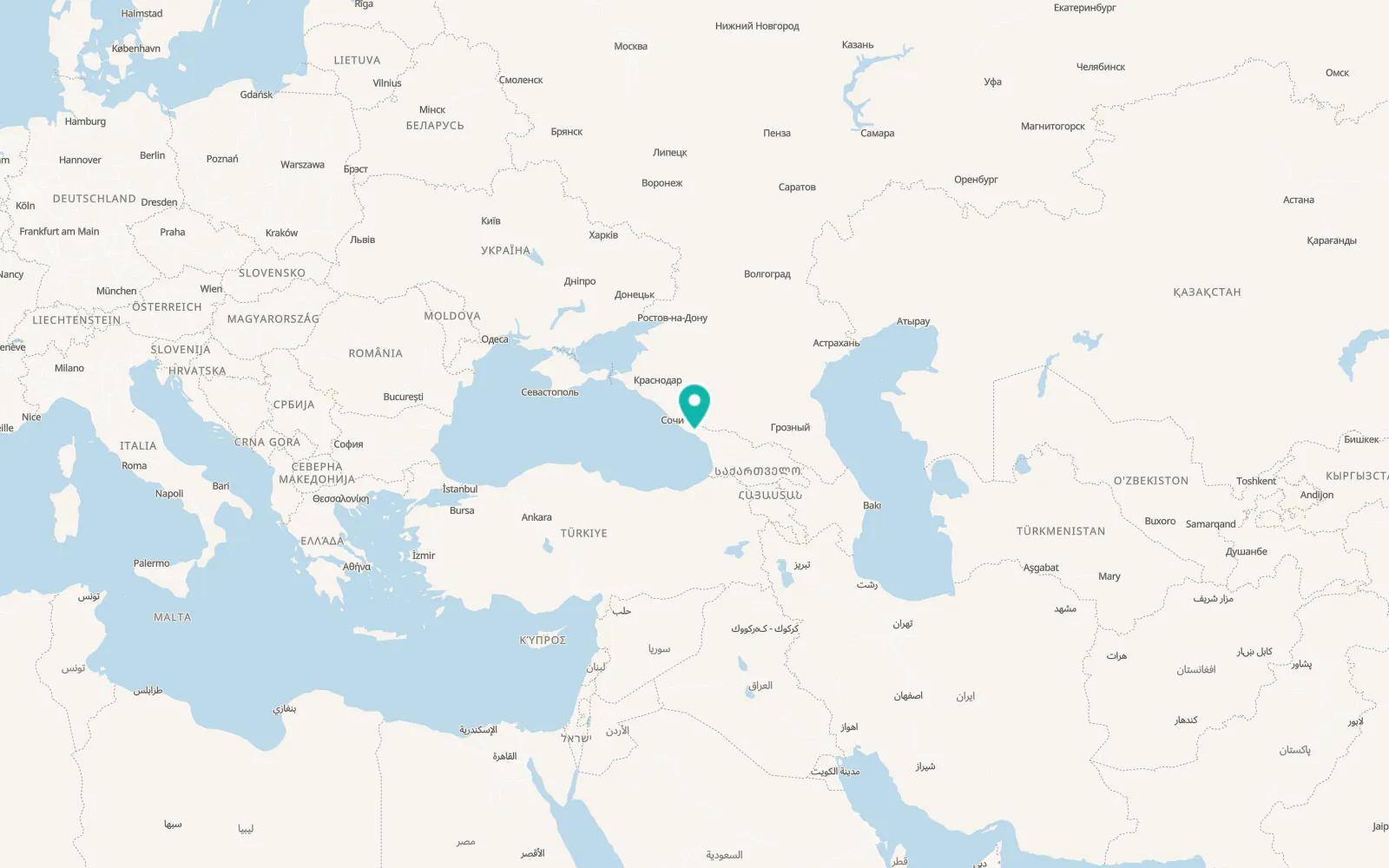 Map of Stantsiya Novyy Afon