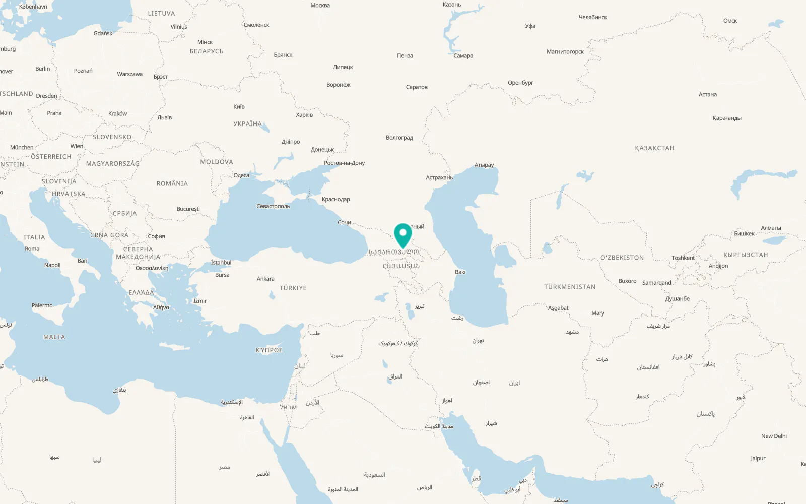 Map of Tbilisi
