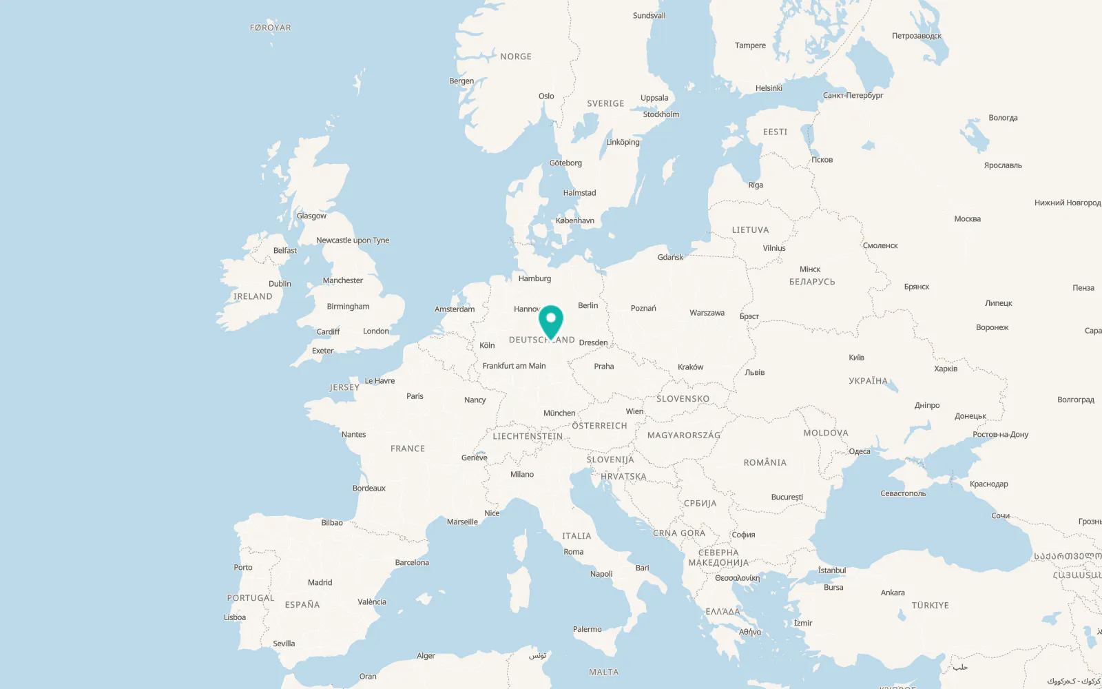 Map of Erfurt
