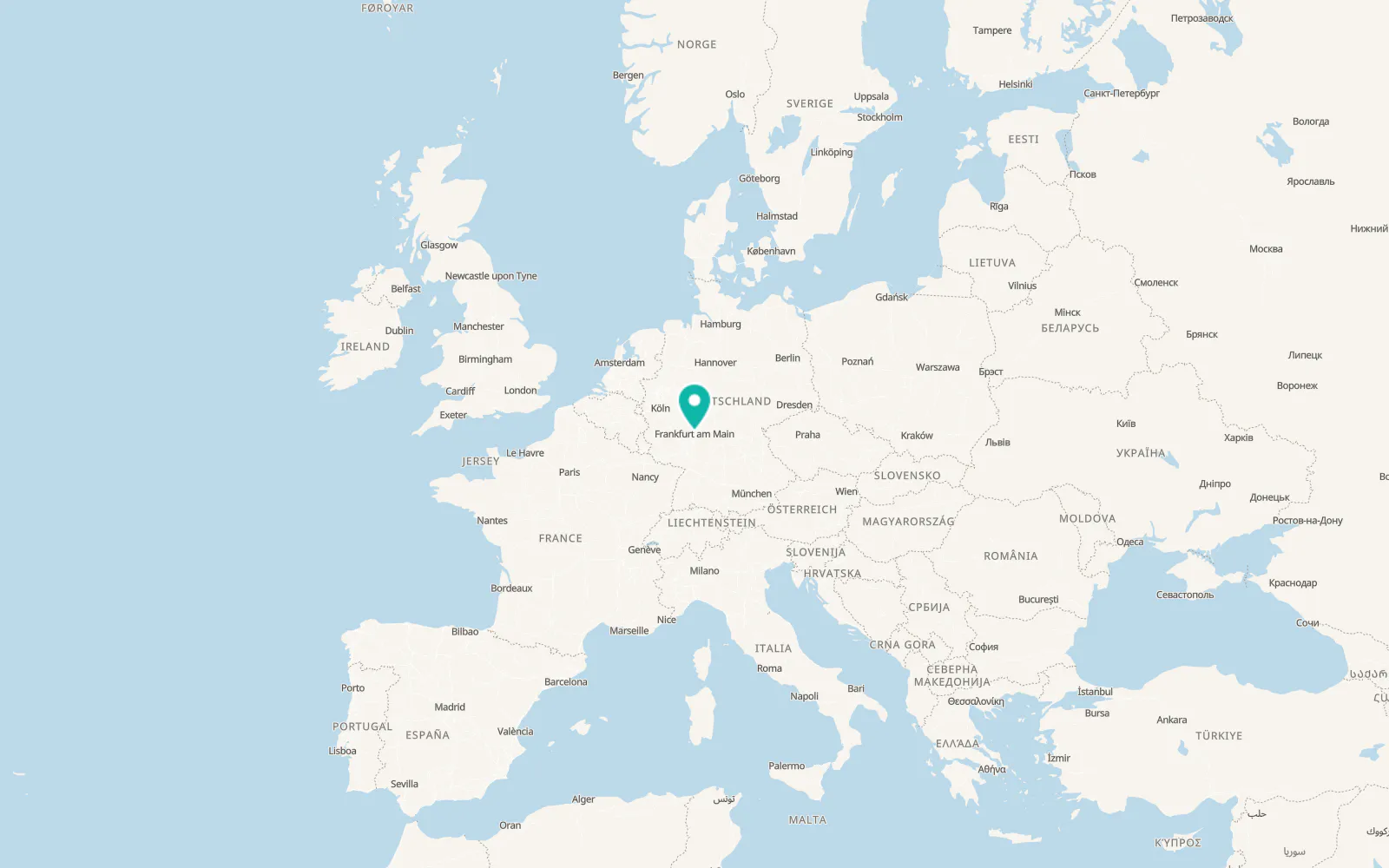 Map of Frankfurt am Main