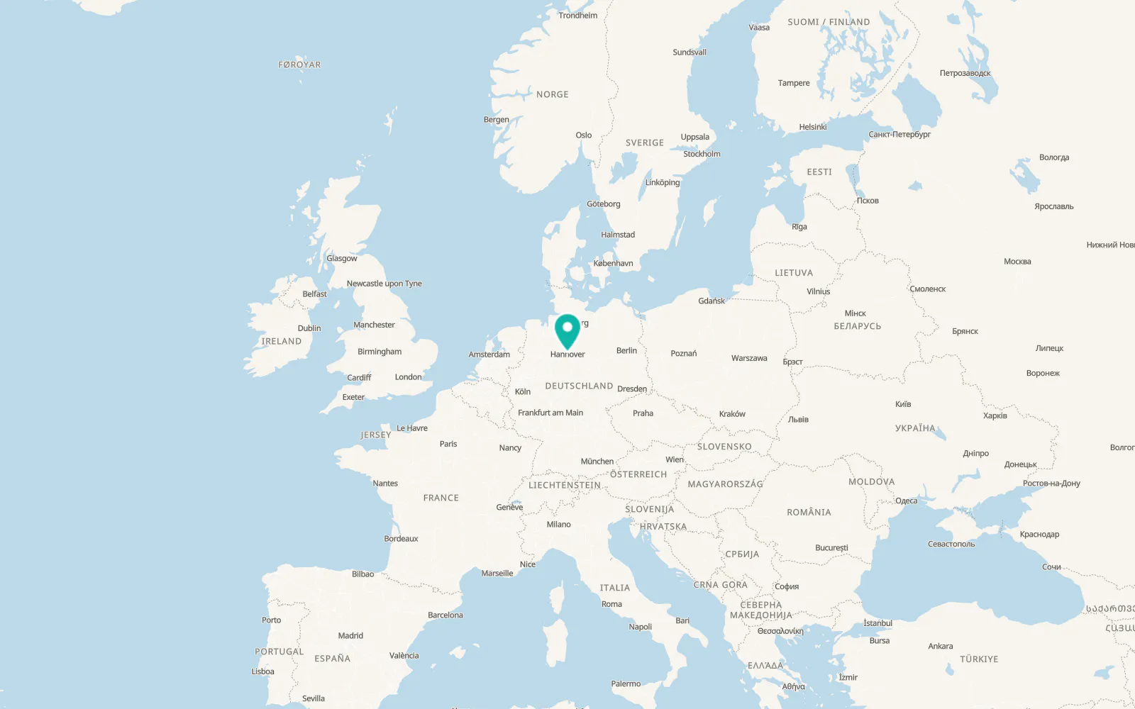 Map of Hannover