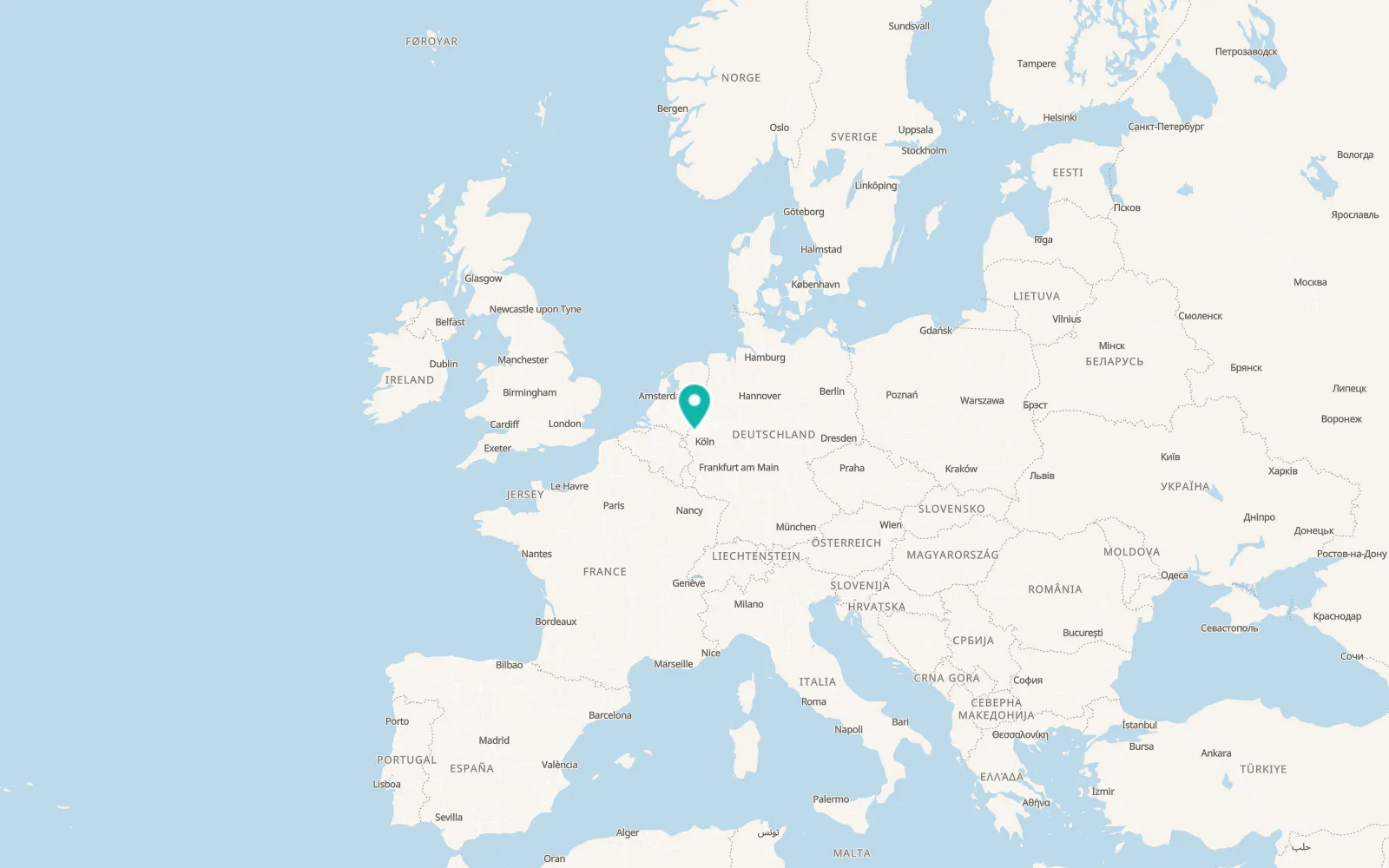 Map of Mönchengladbach