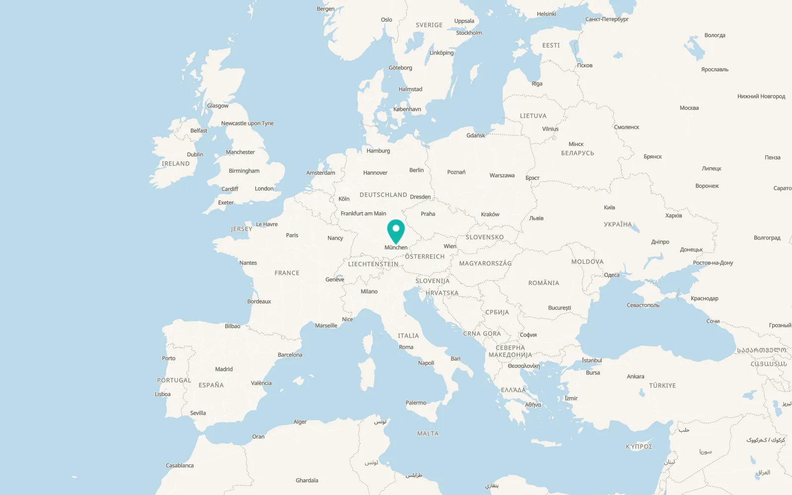 Map of Munich