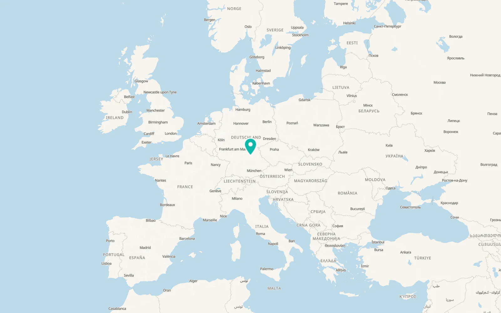 Map of Nürnberg
