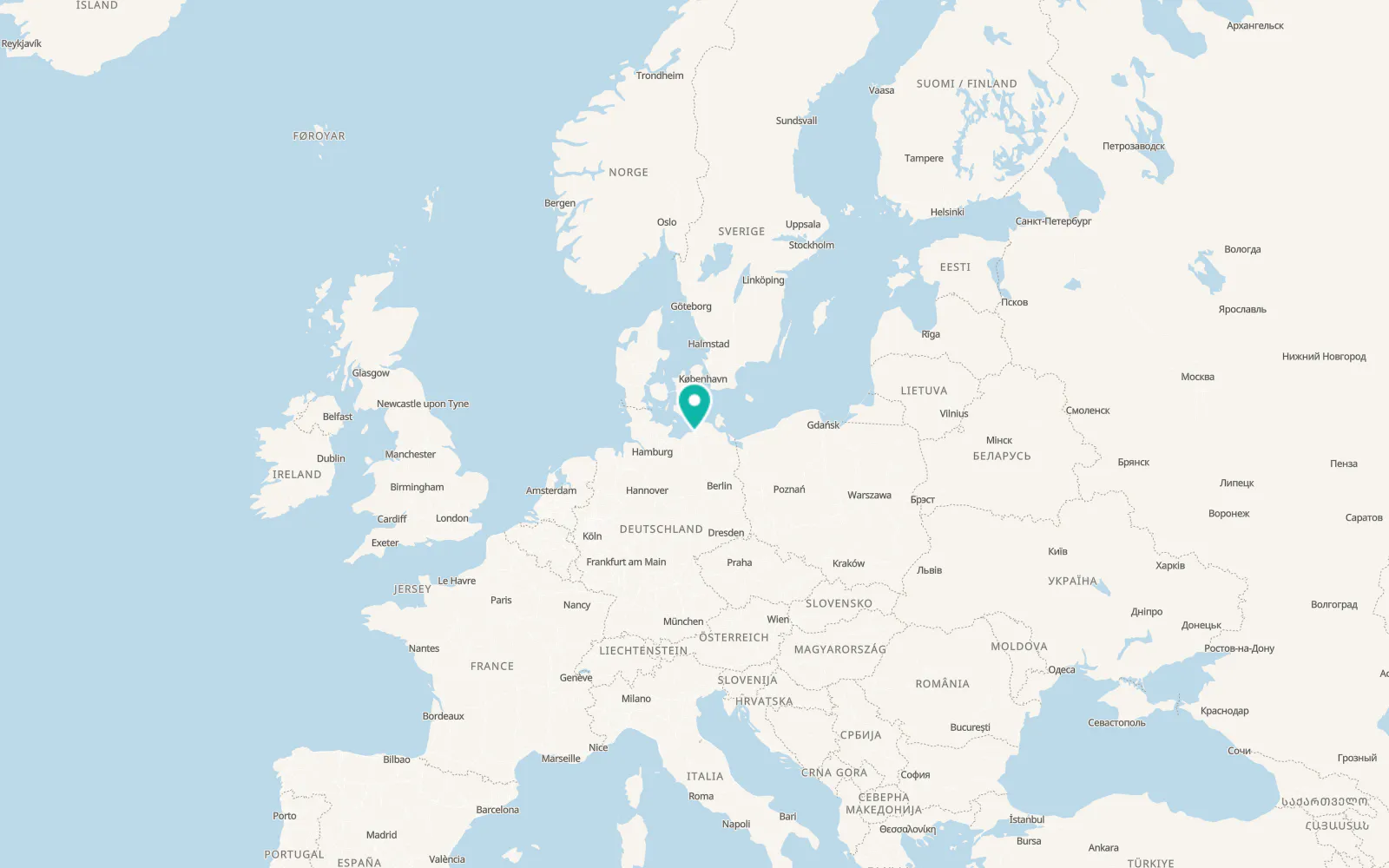 Map of Rostock