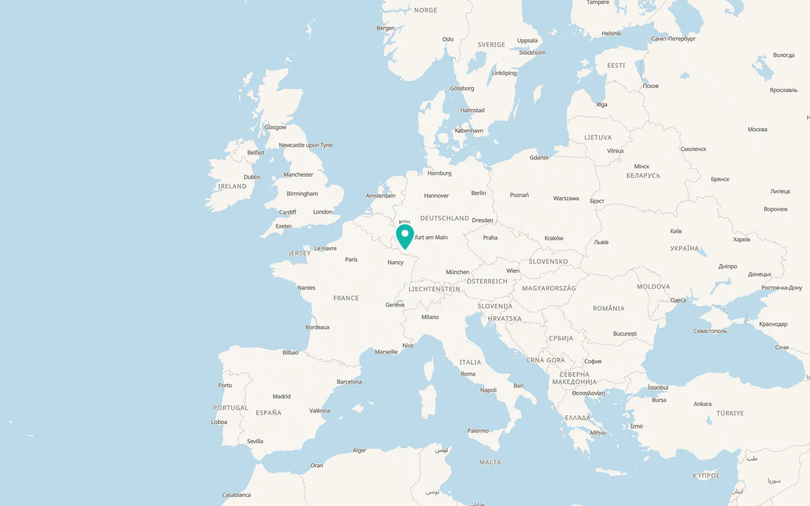 Map of Saarbrücken