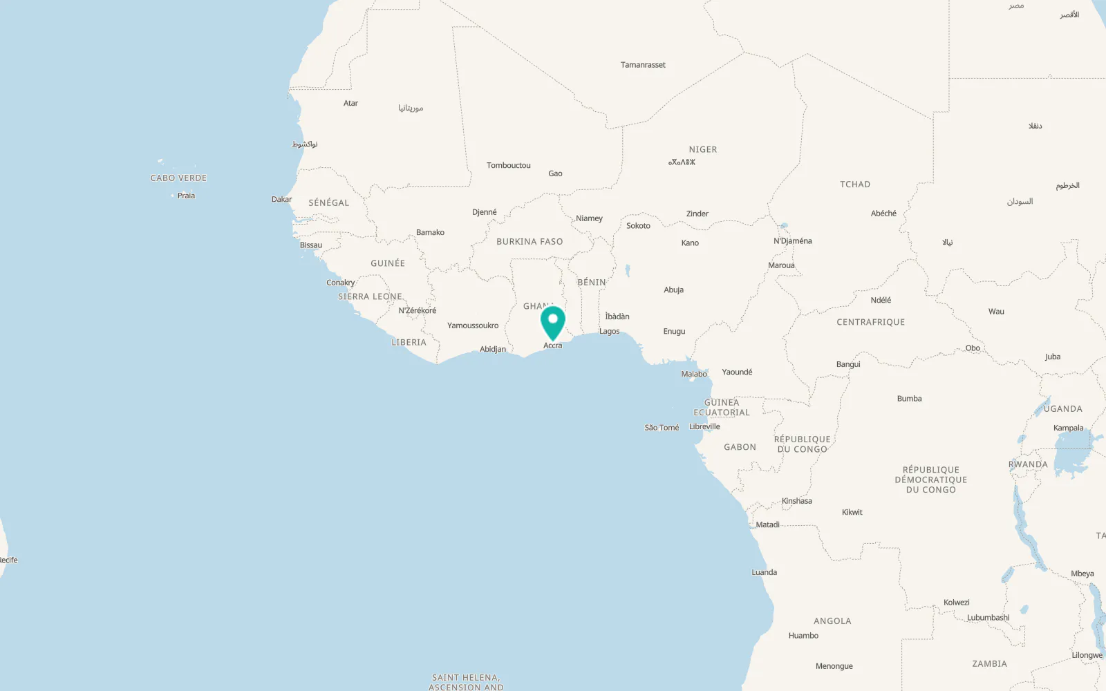 Map of Accra