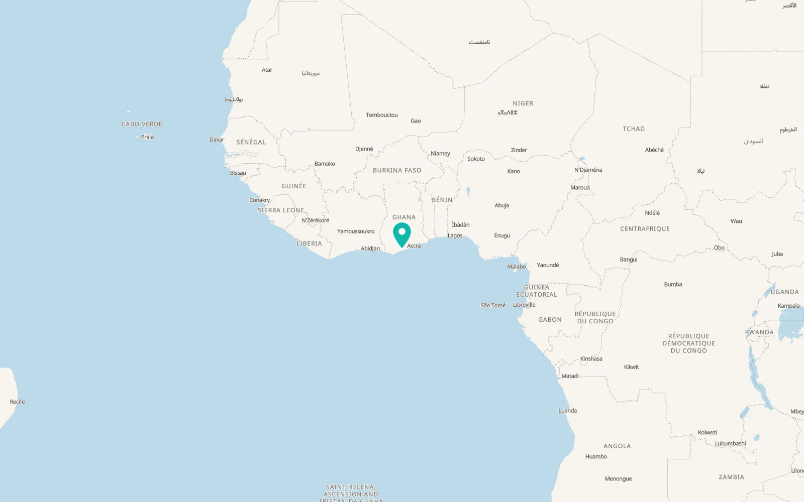Map of Cape Coast