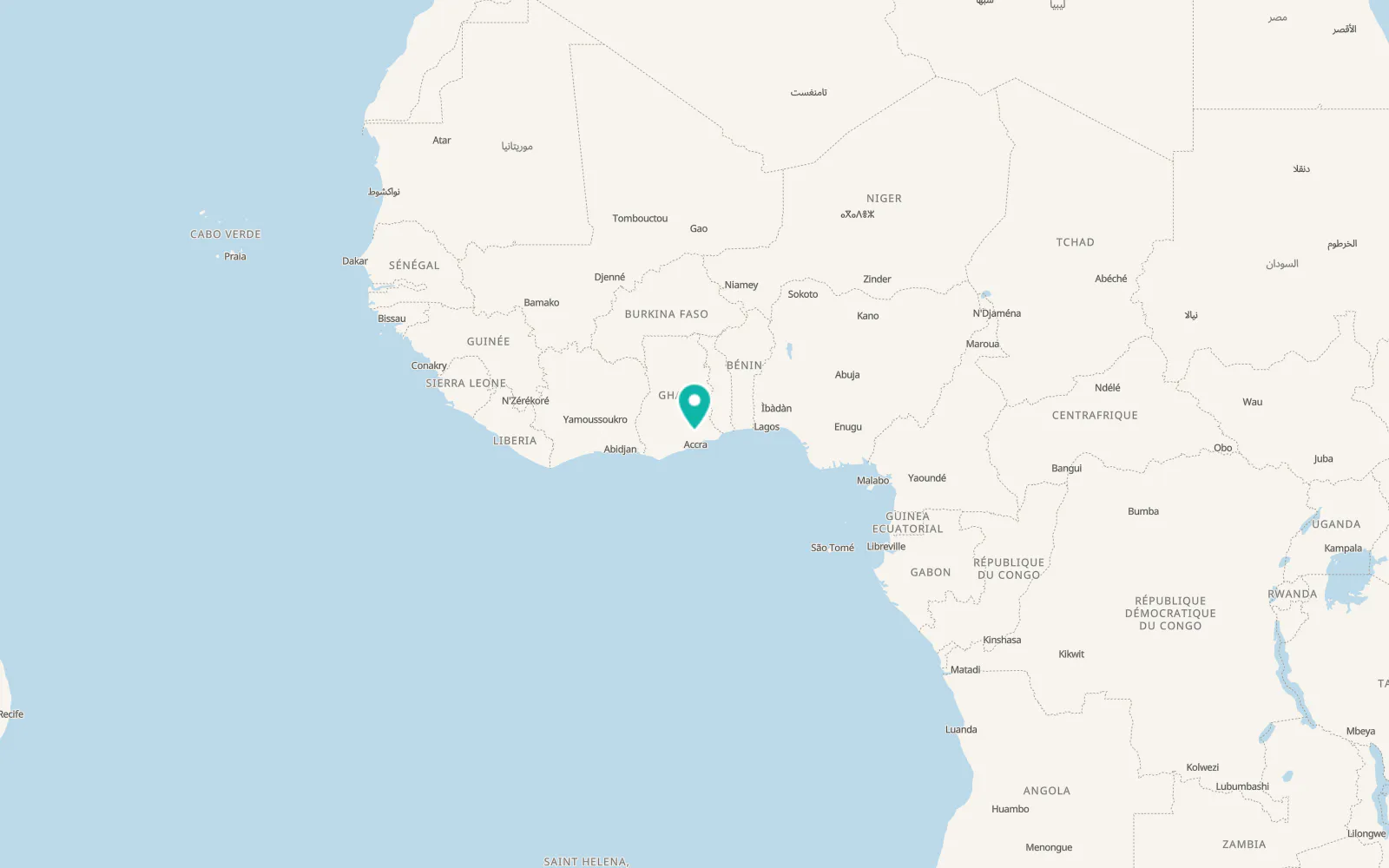 Map of Koforidua