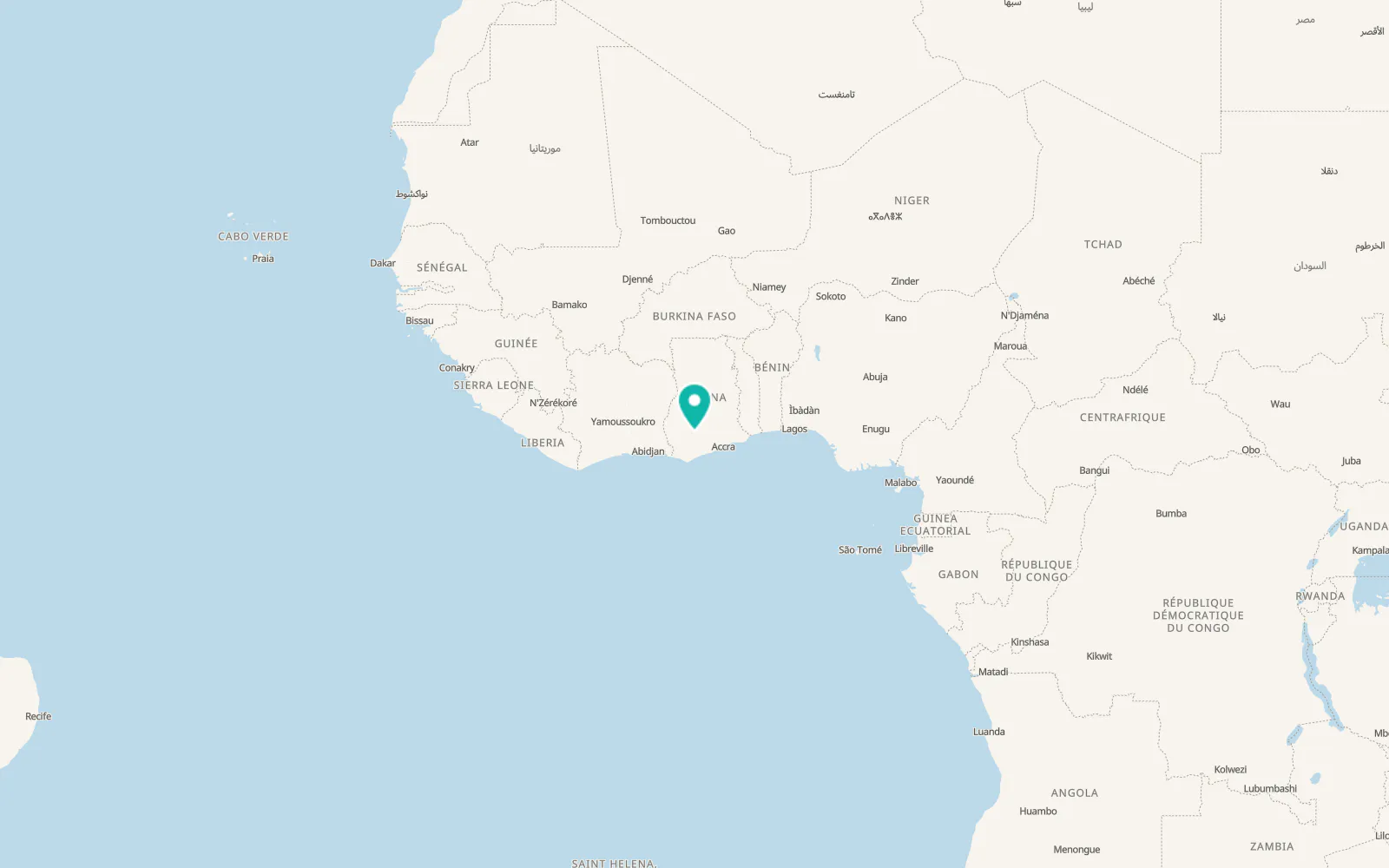 Map of Obuase
