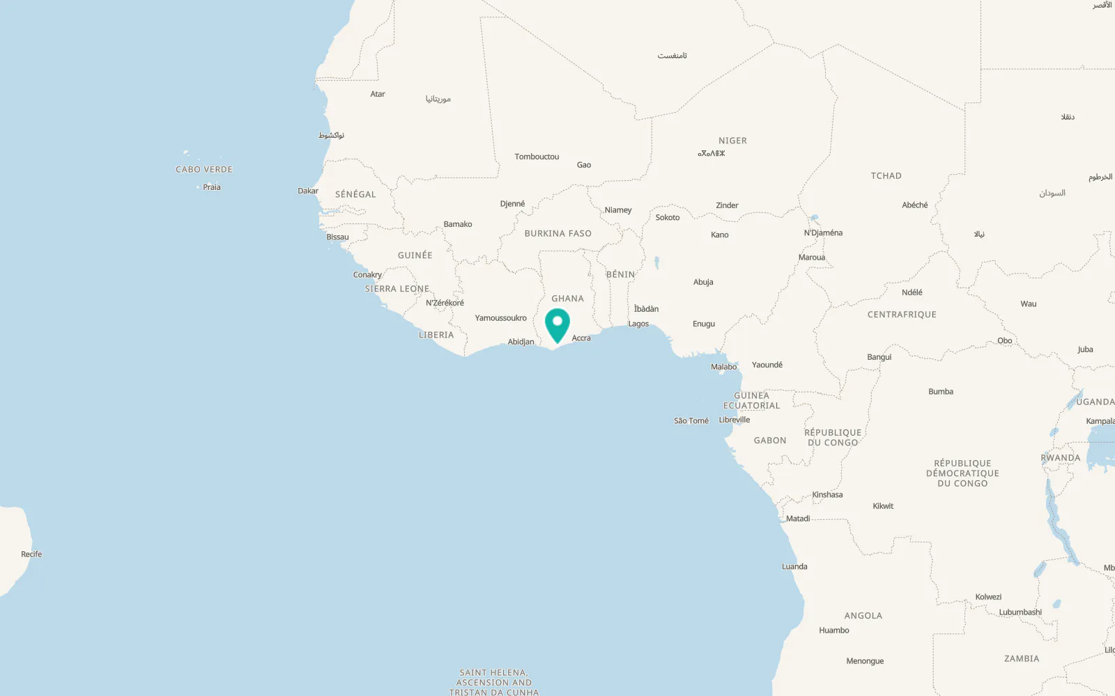 Map of Sekondi
