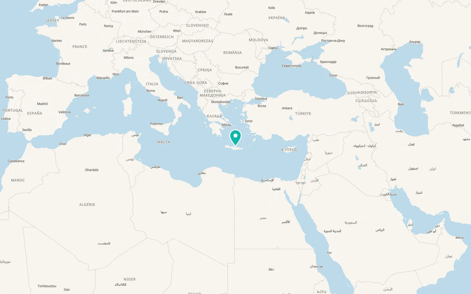 Map of Irákleion