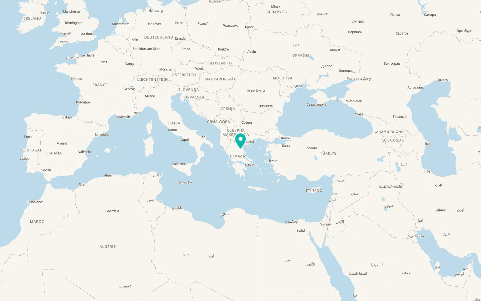 Map of Lárisa