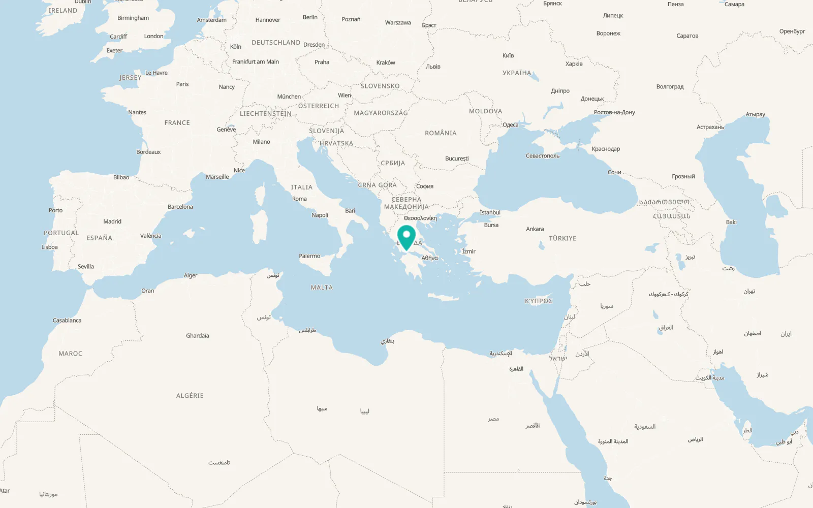 Map of Pátra