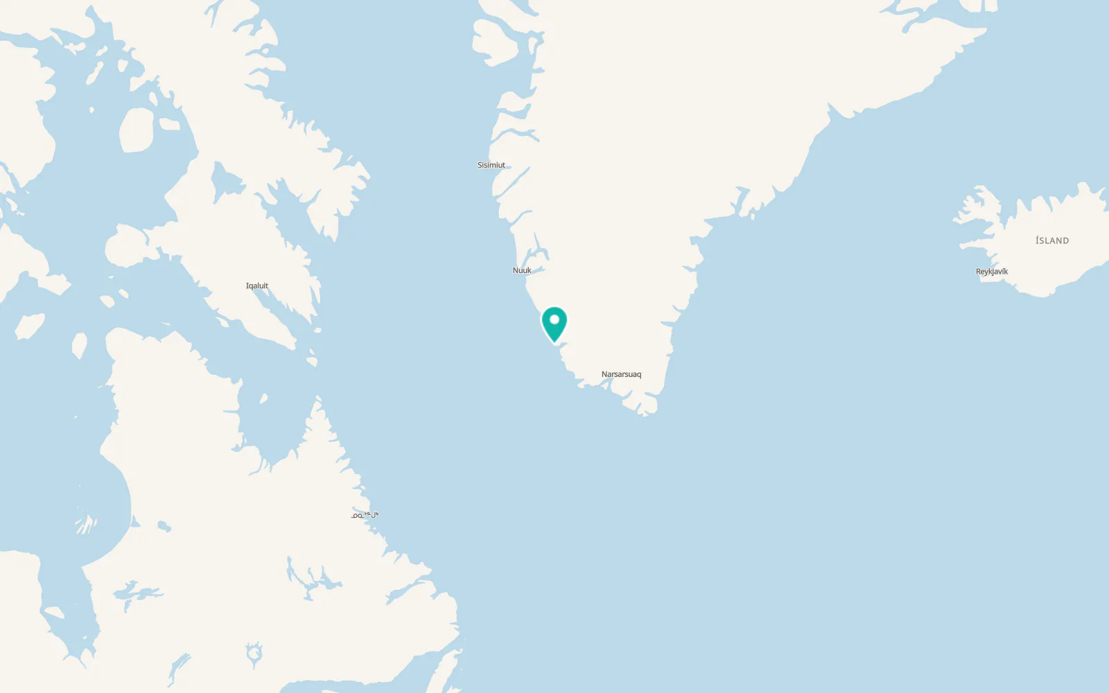 Map of Paamiut