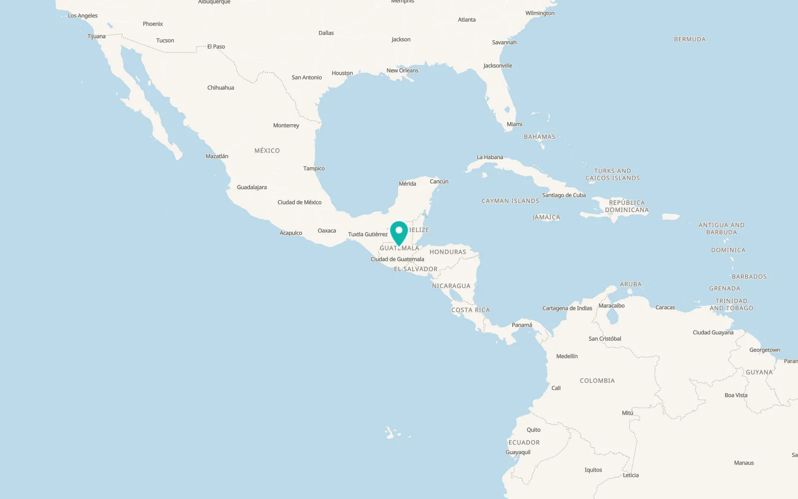 Map of Cobán