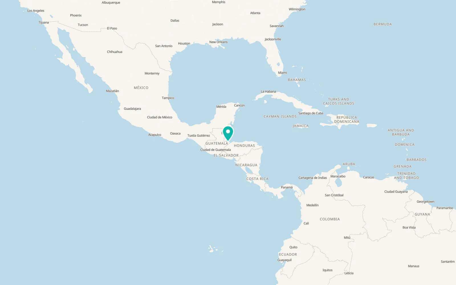 Map of Puerto Barrios