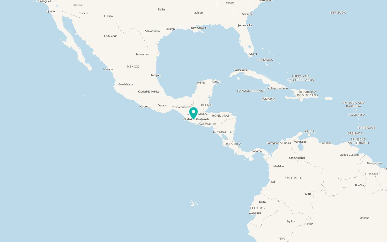 Map of Santa Lucía Cotzumalguapa