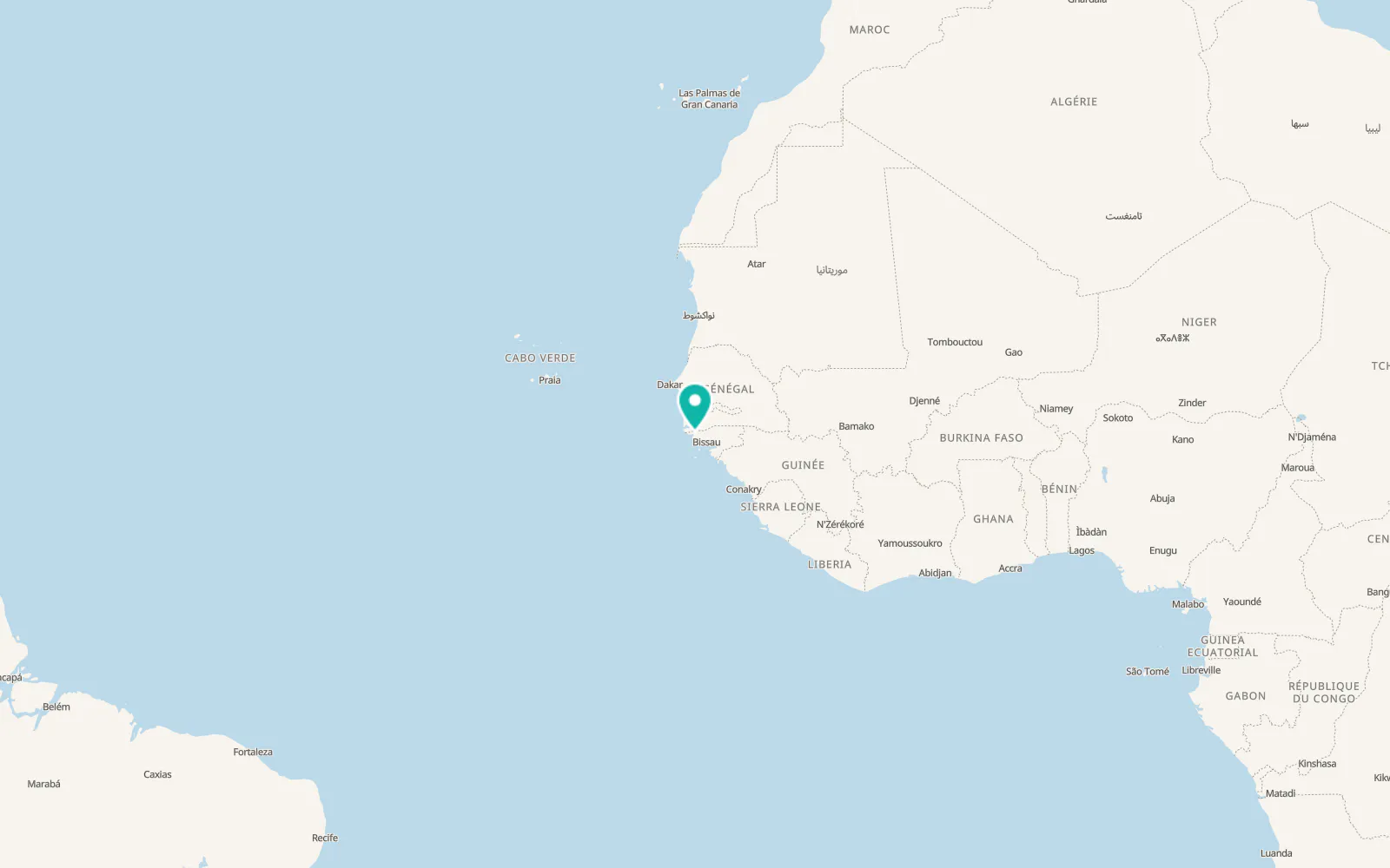 Map of Cacheu