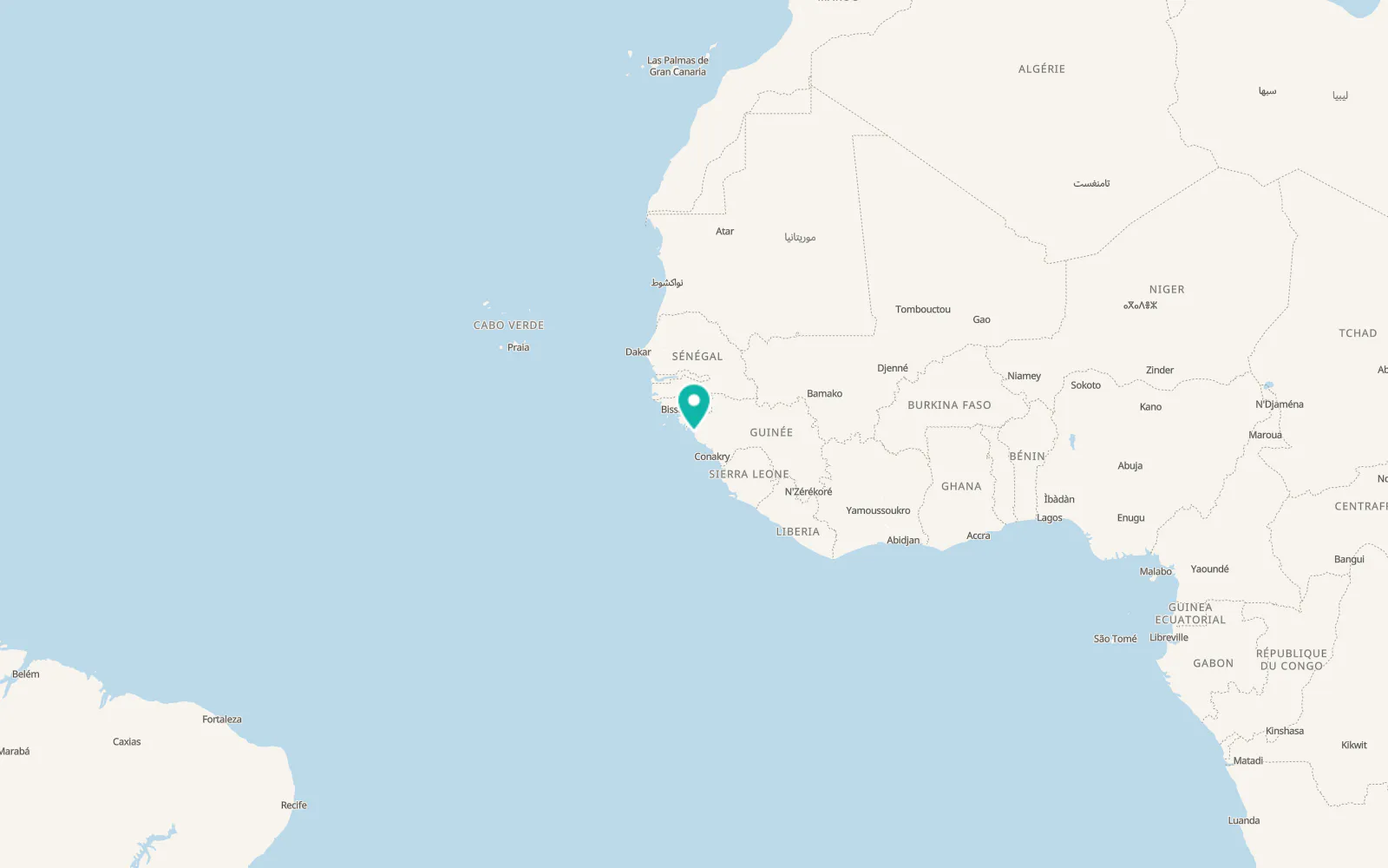 Map of Kamsar