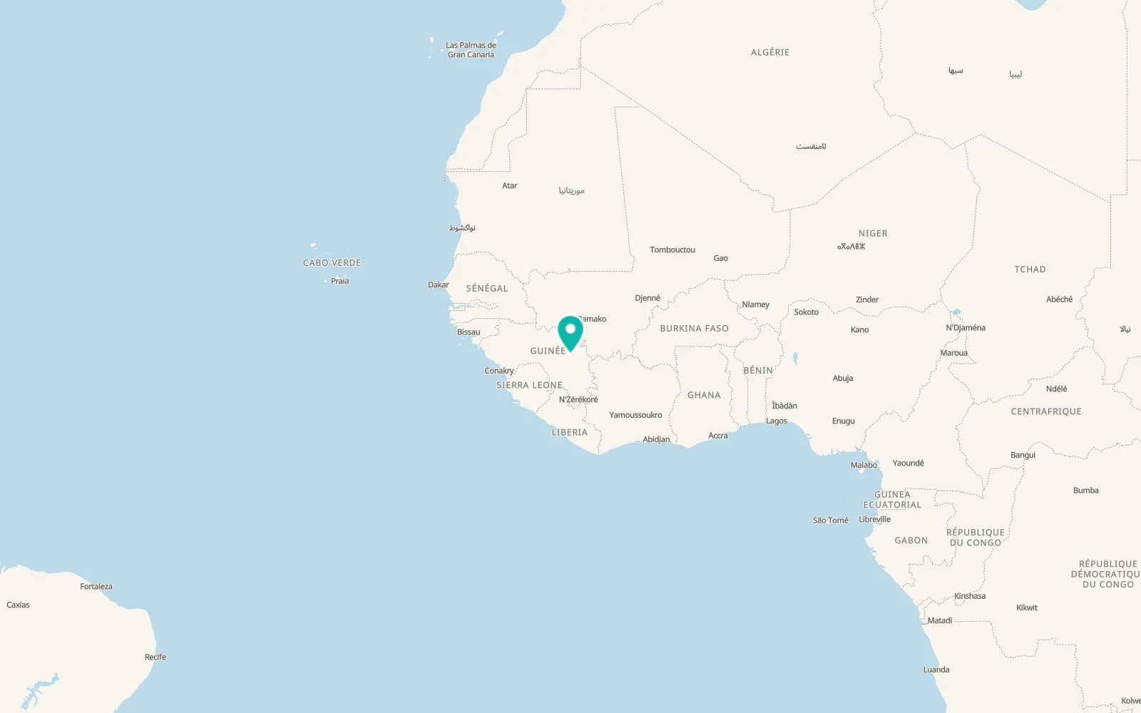 Map of Kankan