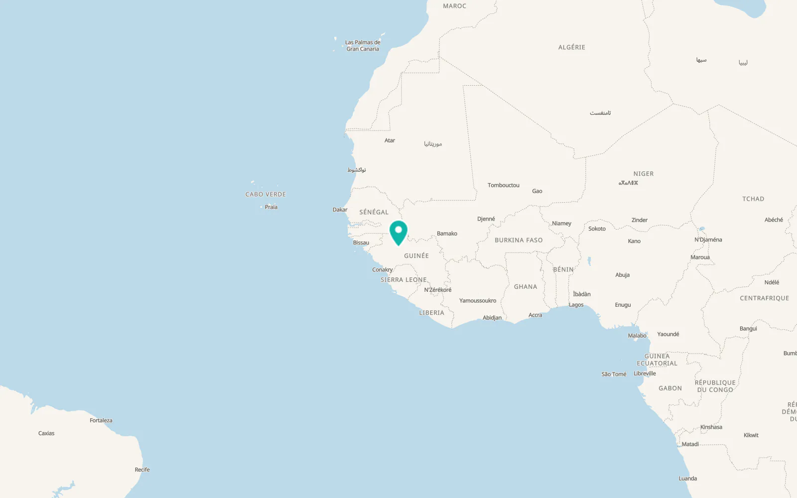 Map of Labé