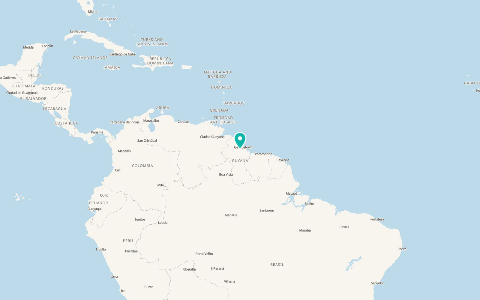 Map of Bartica