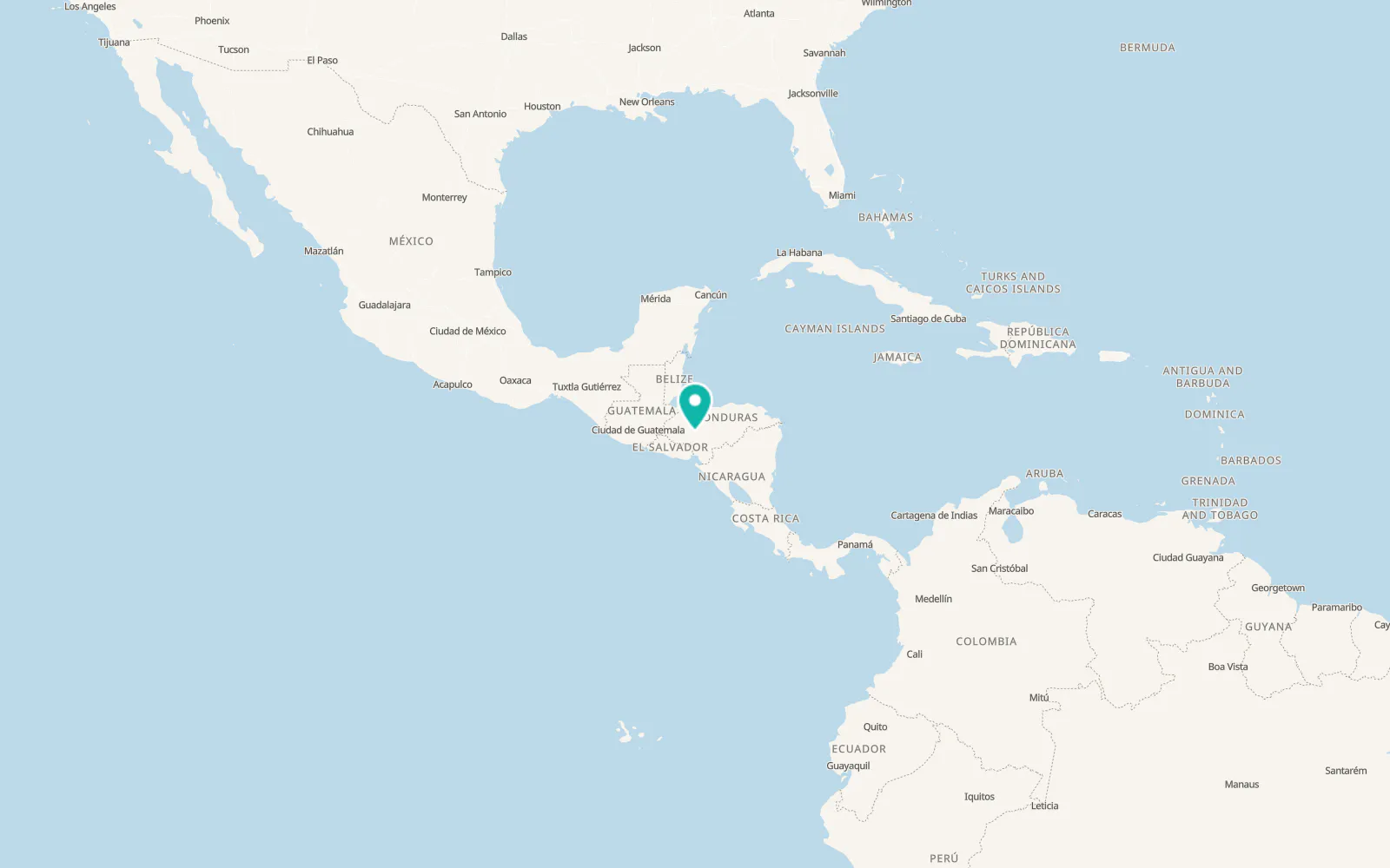Map of Comayagua