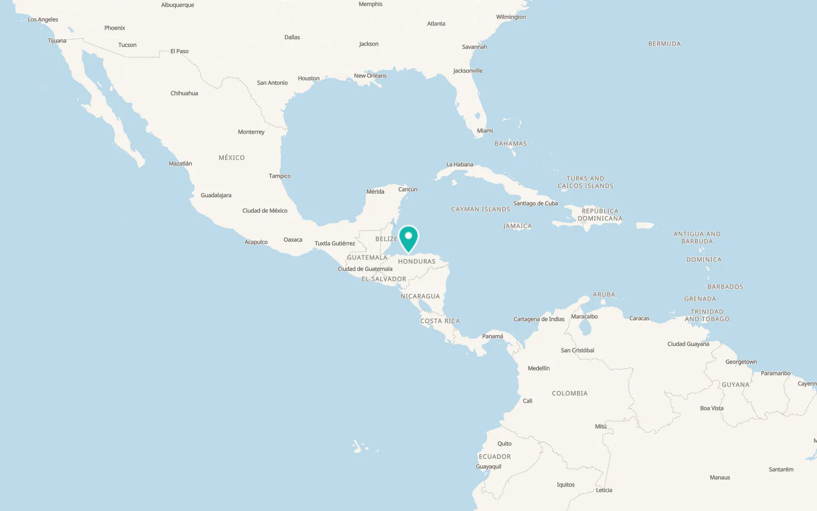 Map of La Ceiba