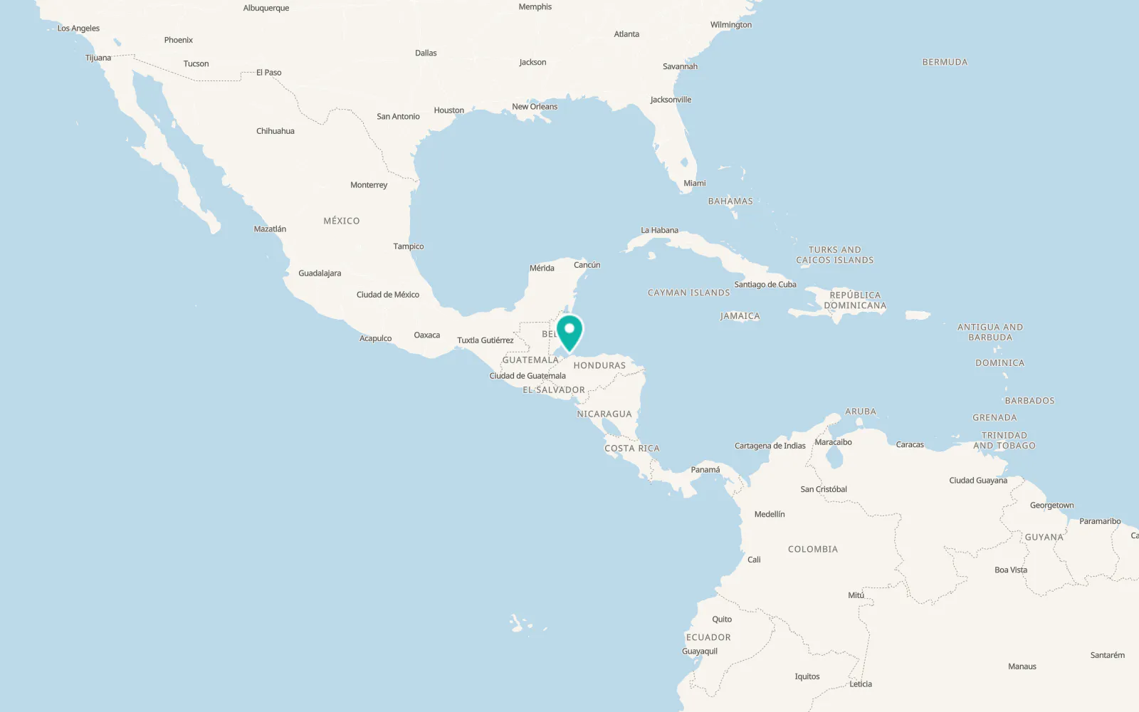 Map of Puerto Cortez