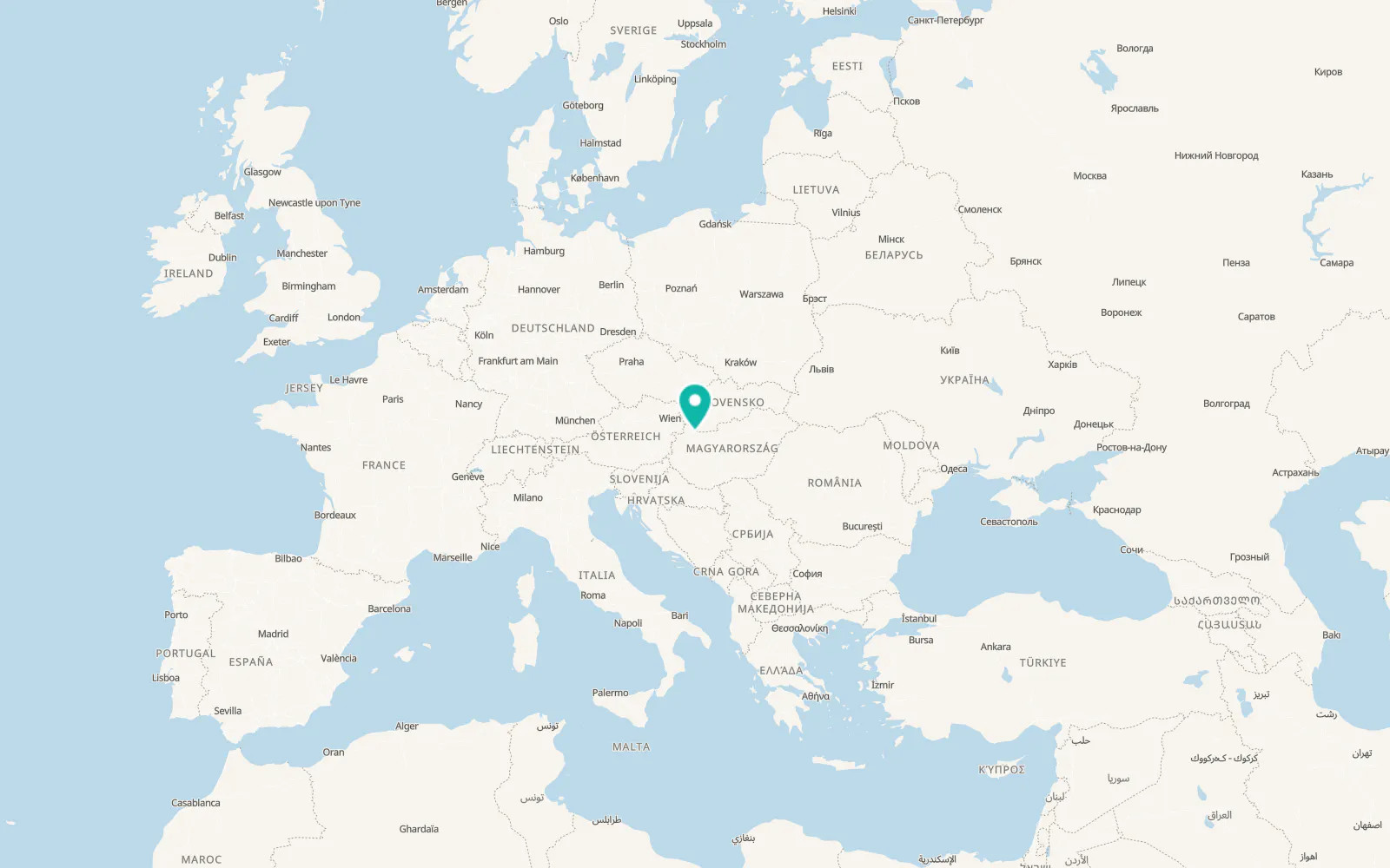 Map of Győr