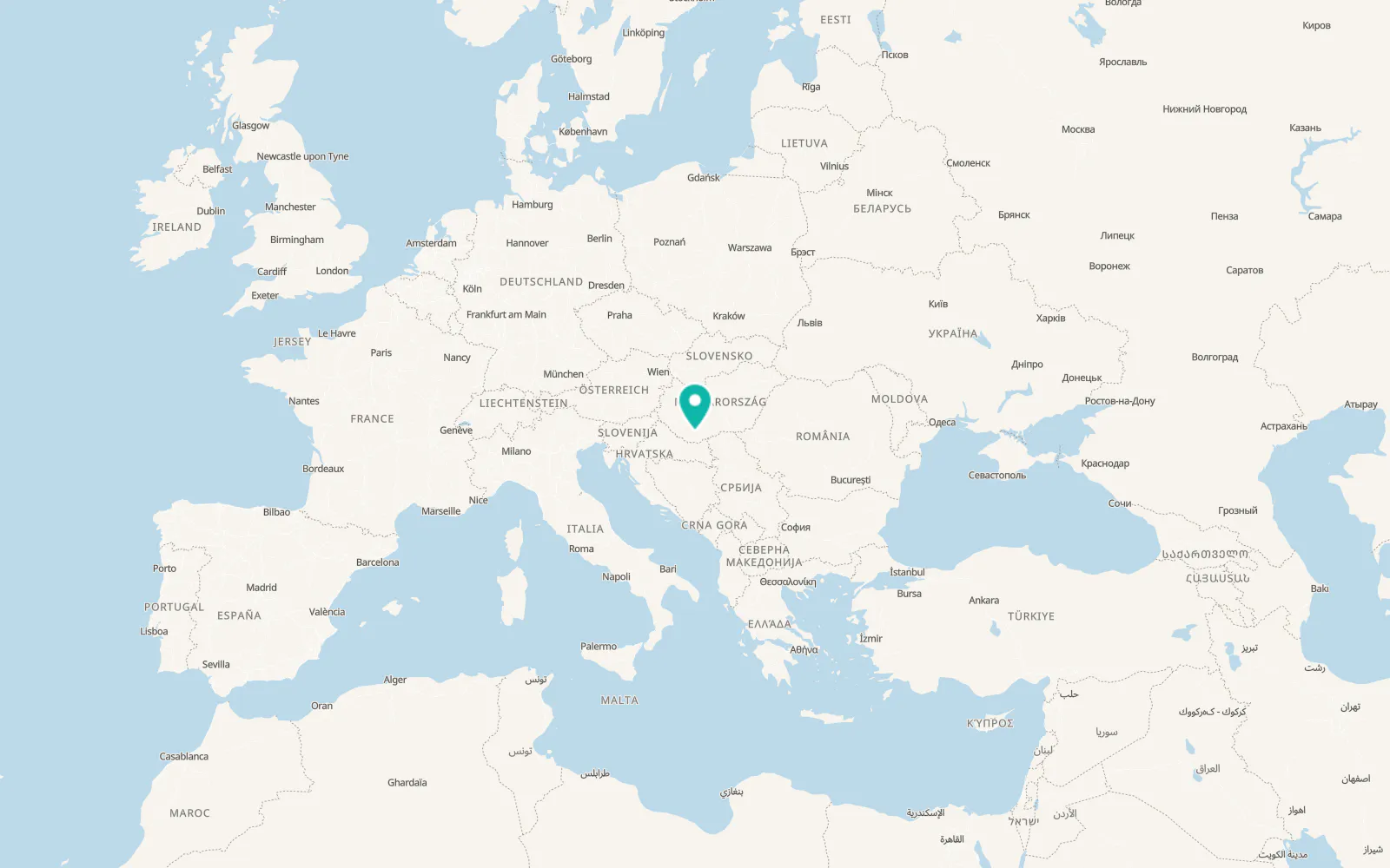 Map of Pécs