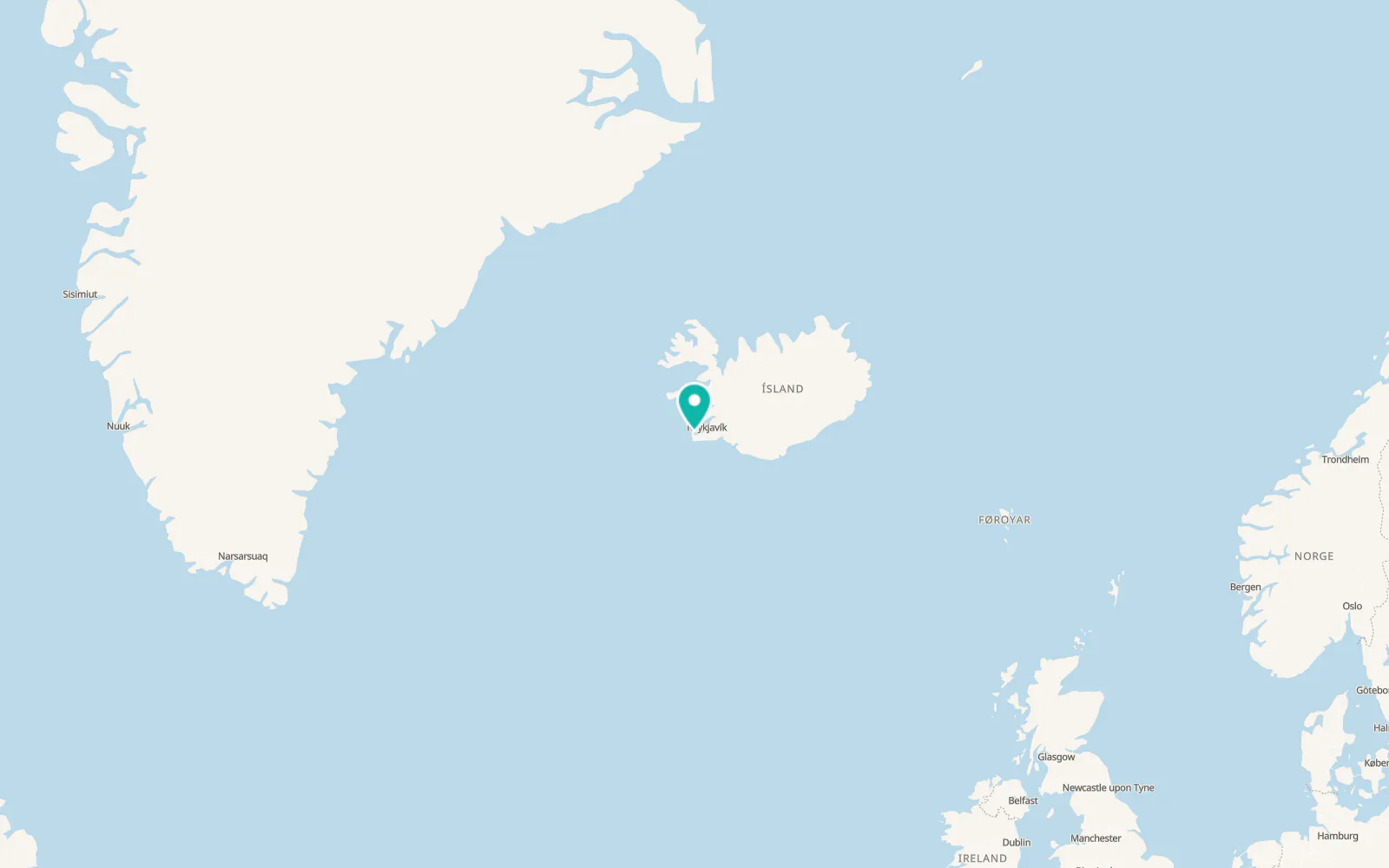 Map of Keflavík
