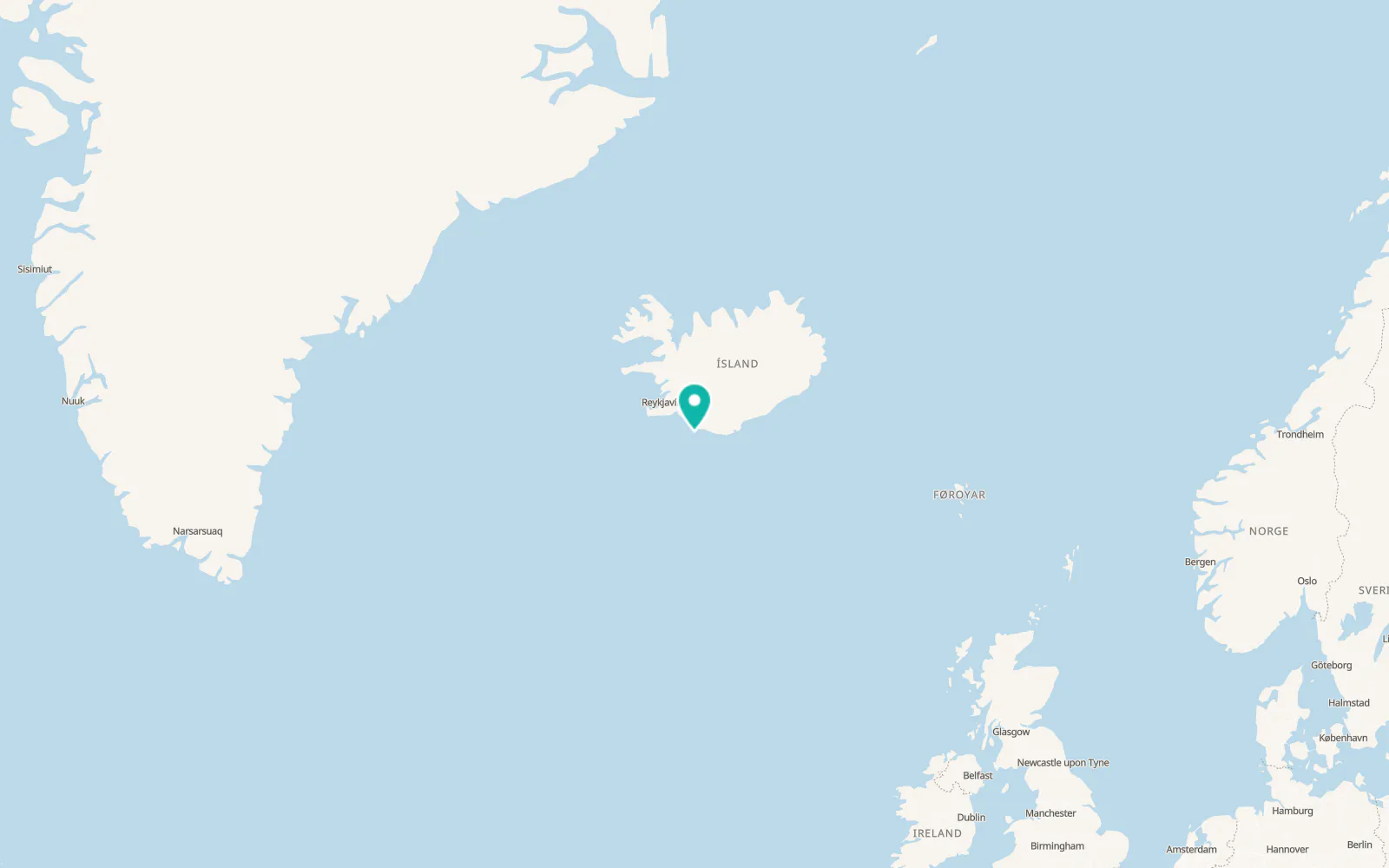 Map of Vestmannaeyjar