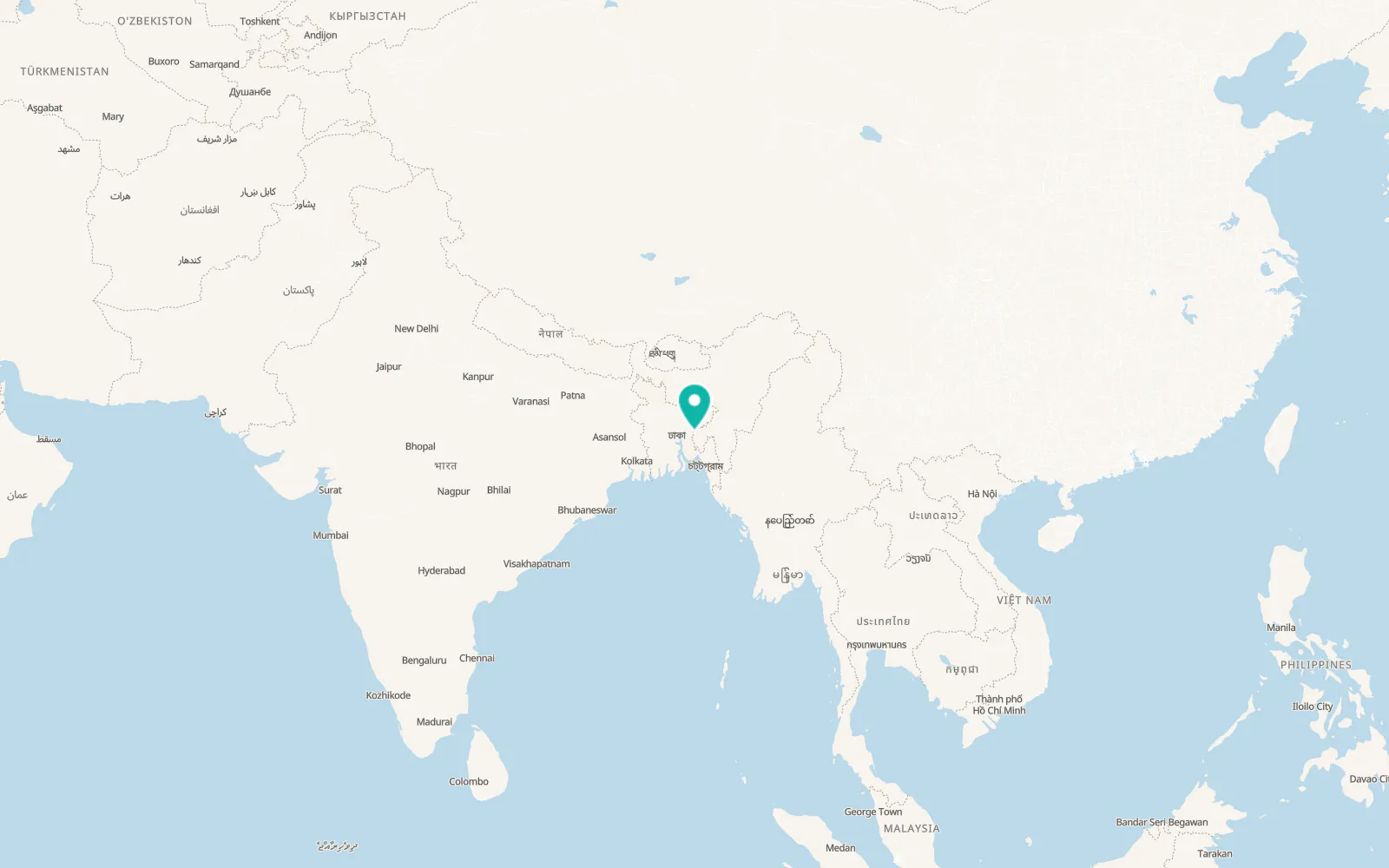 Map of Agartala